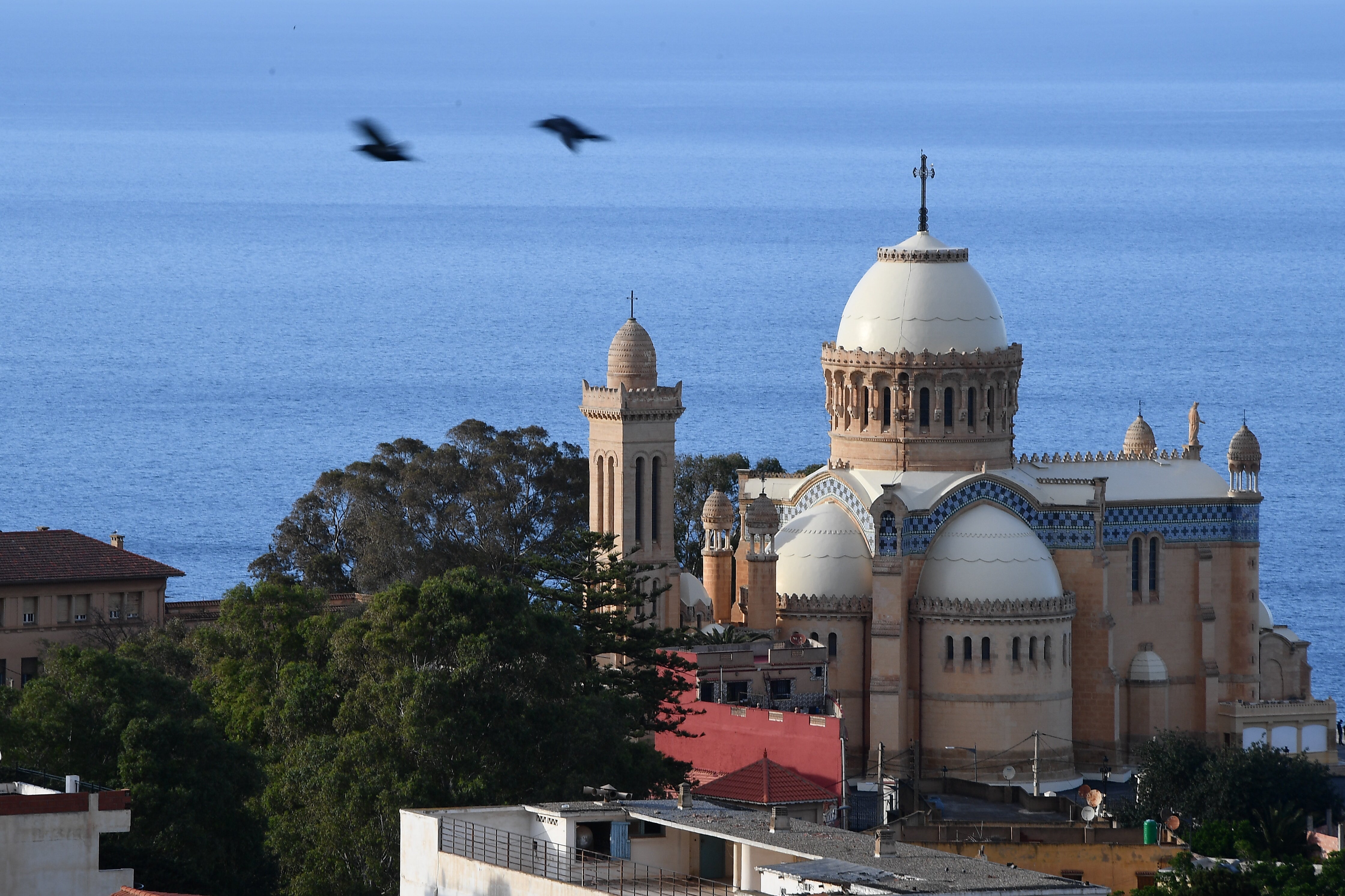 A view of the church of Notre Dame d'Afrique, ahead of a Pope Leo XIV visit, in Algiers, Algeria