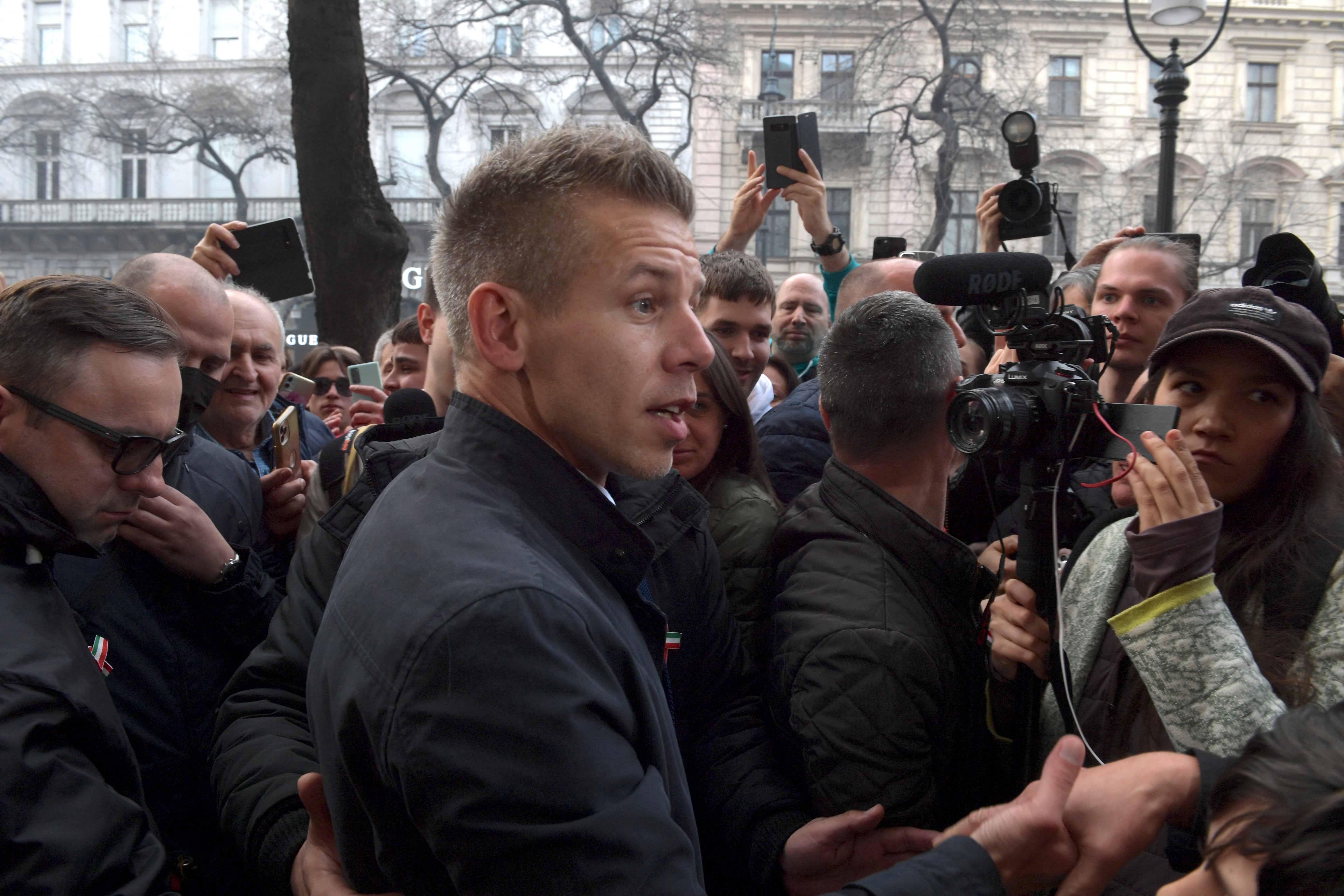 Peter Magyar led anti-corruption demonstrations in Hungary after the scandal broke
