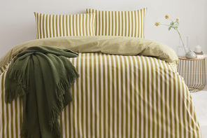 Best bedding set Indybest review Dunelm Durham stripe 100 pe cent cotton duvet cover and pillowcase set