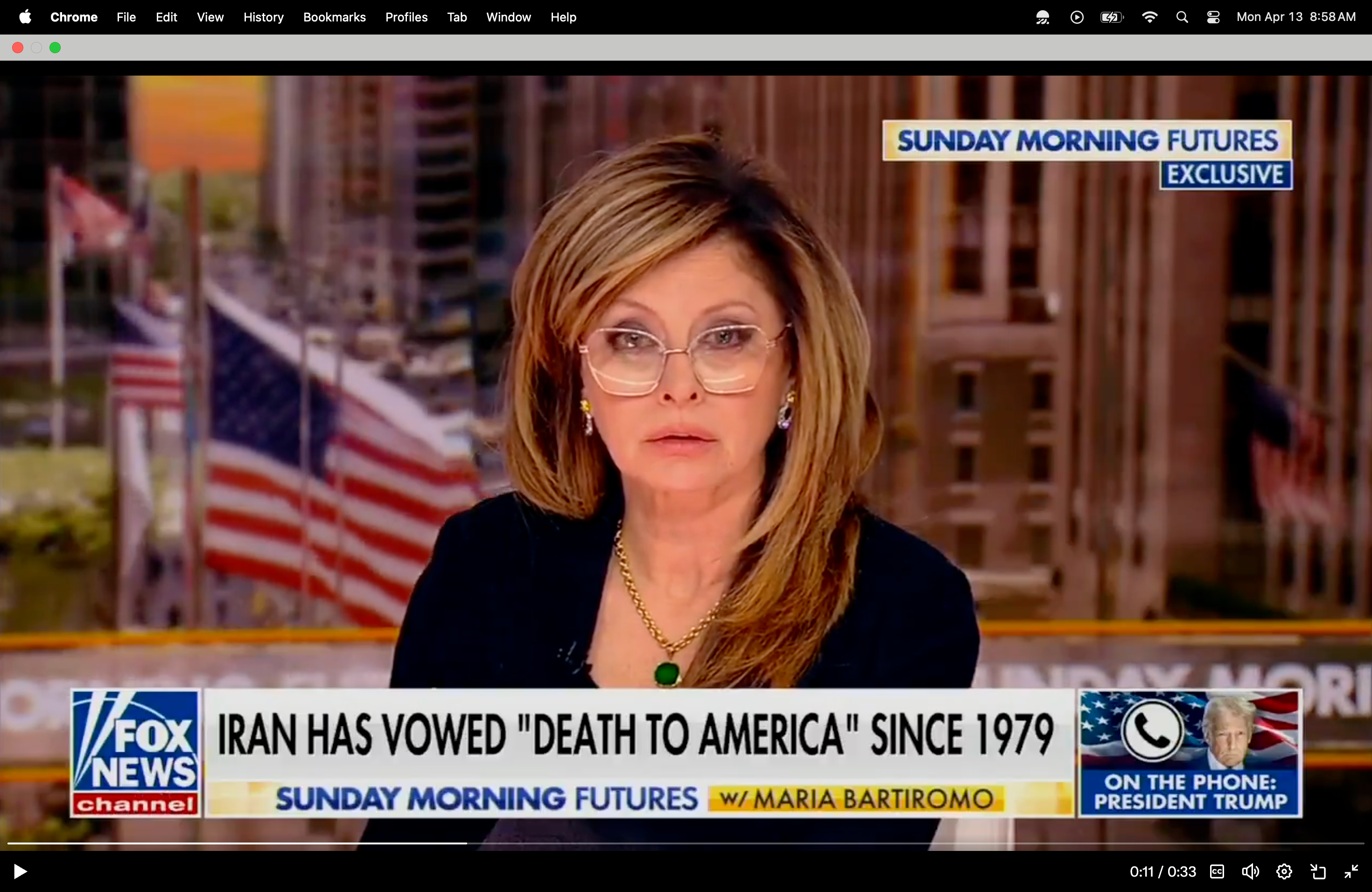 On Sunday, Trump told Fox News' Maria Bartiromo that he is working to reopen the Strait of Hormuz and to ramp up US oil exports