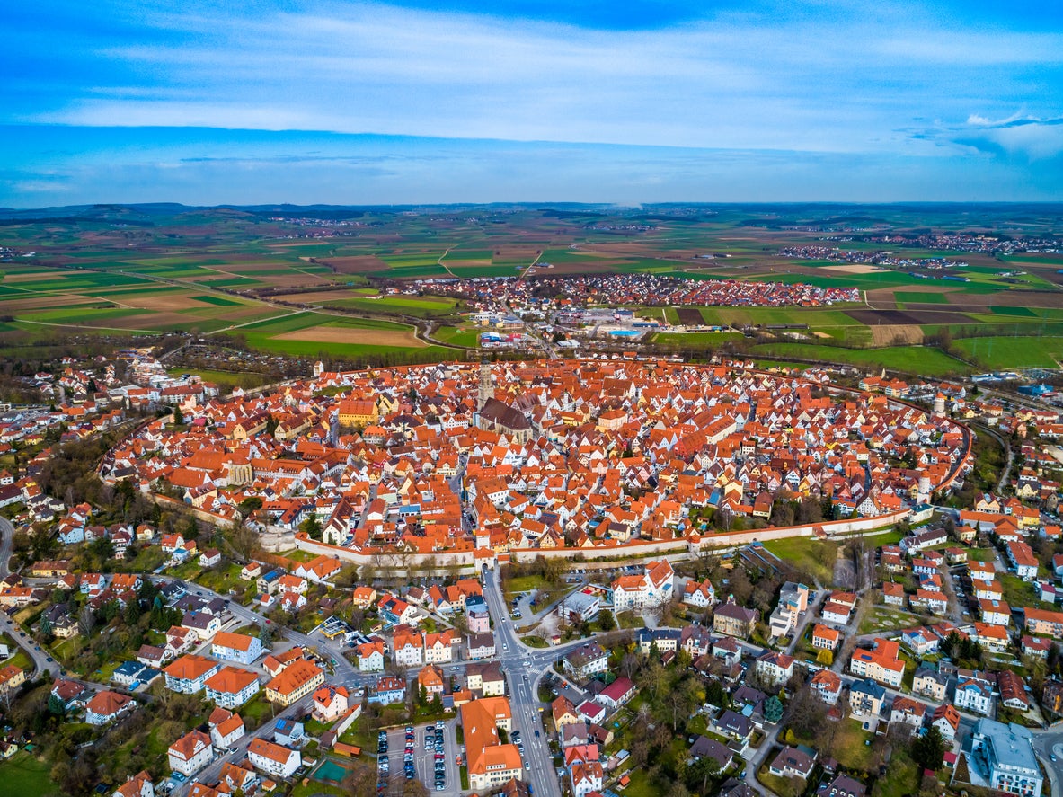 Unusual towns like Nördlingen, built into a crater, can be found along the Romantic Road