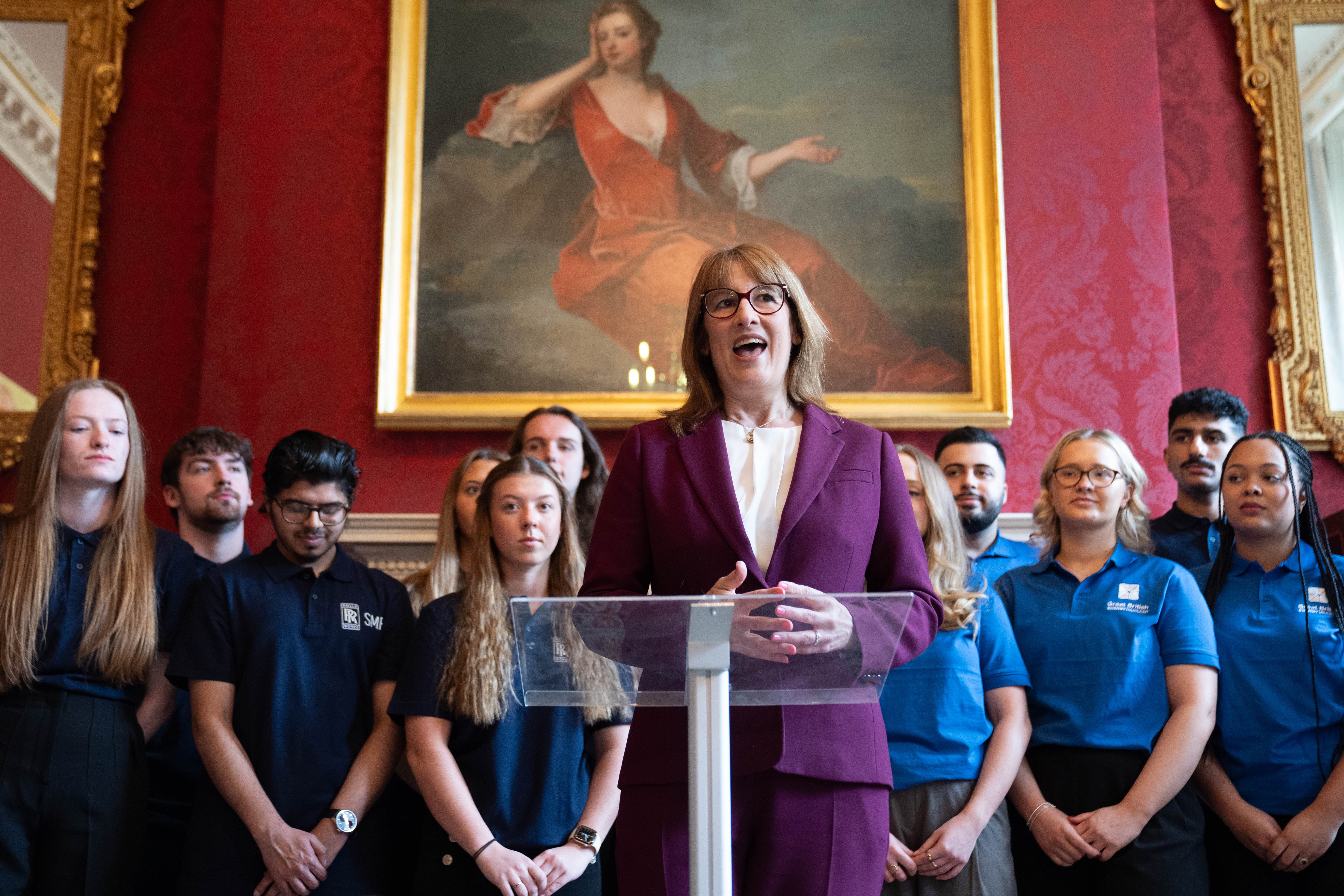 Rachel Reeves at a reception at 11 Downing Street to celebrate the development