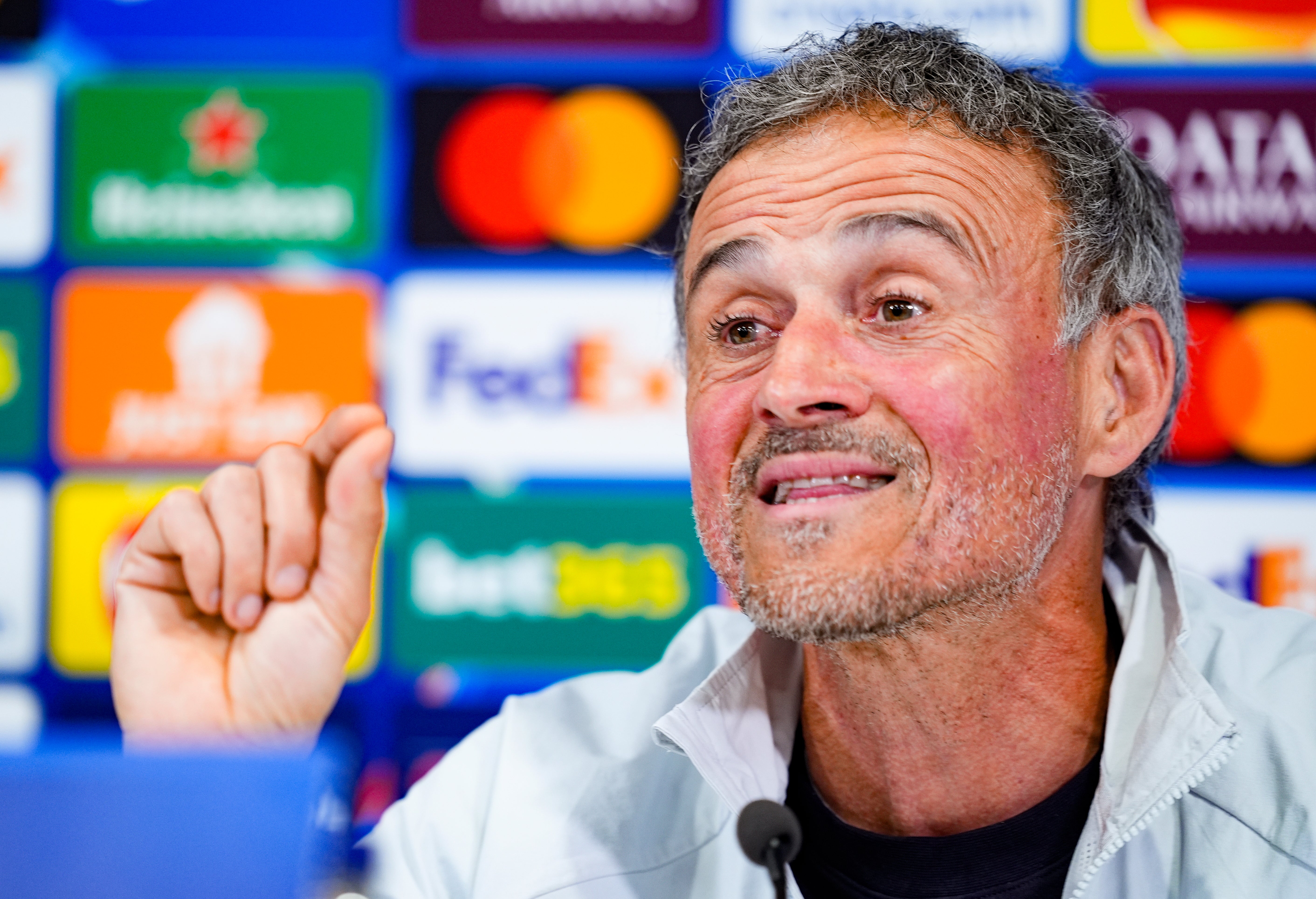 PSG manager Luis Enrique during a press conference