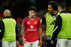 Man United vs Leeds LIVE: Carrick labels Martinez red ‘one of the worst I’ve ever seen’ after shock defeat