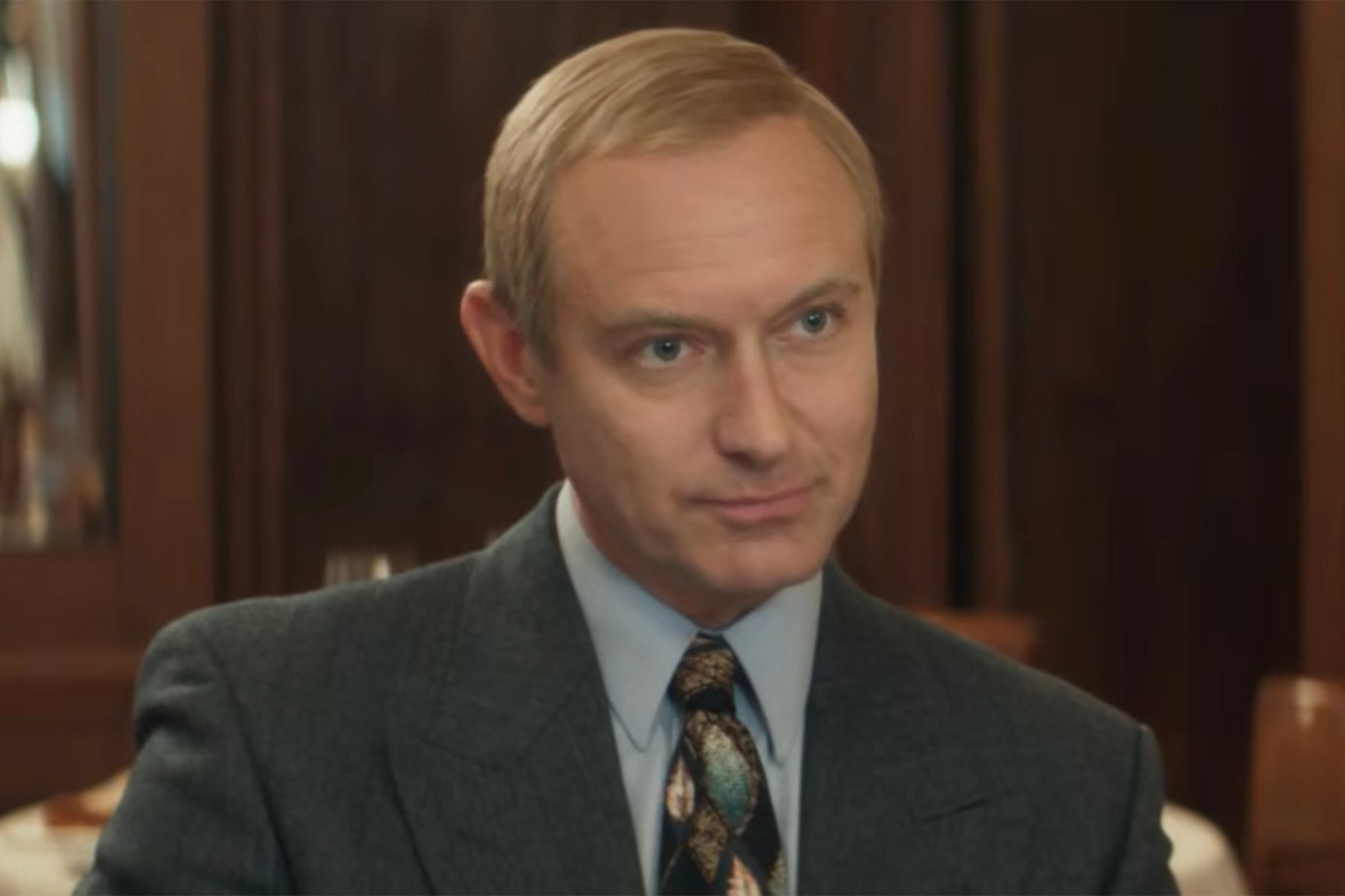 Jude Law as Vladimir Putin in the new drama ‘The Wizard of the Kremlin’