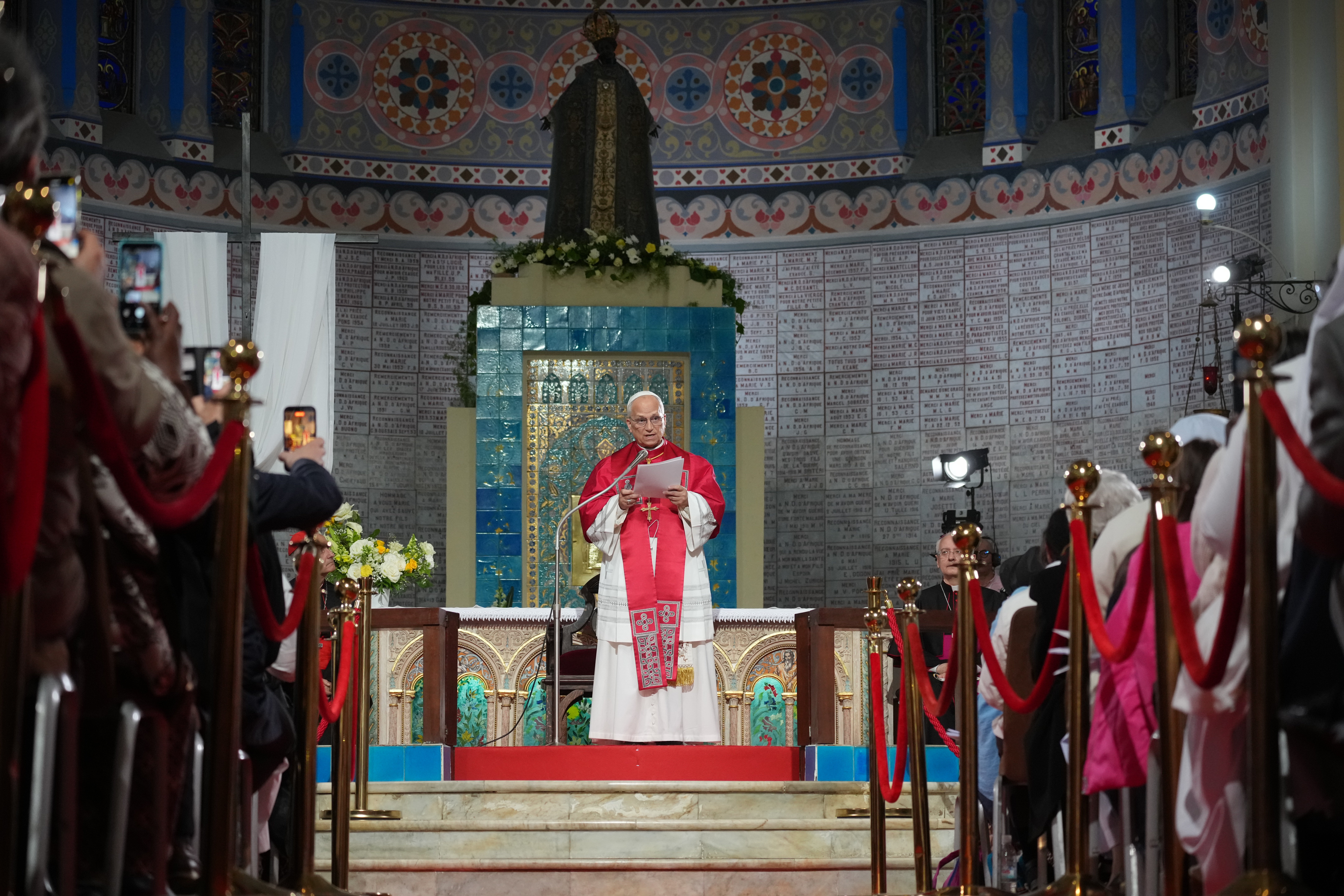 Pope Leo XIV meets the Algerian Community in the Basilica of Our Lady of Africa in Algiers