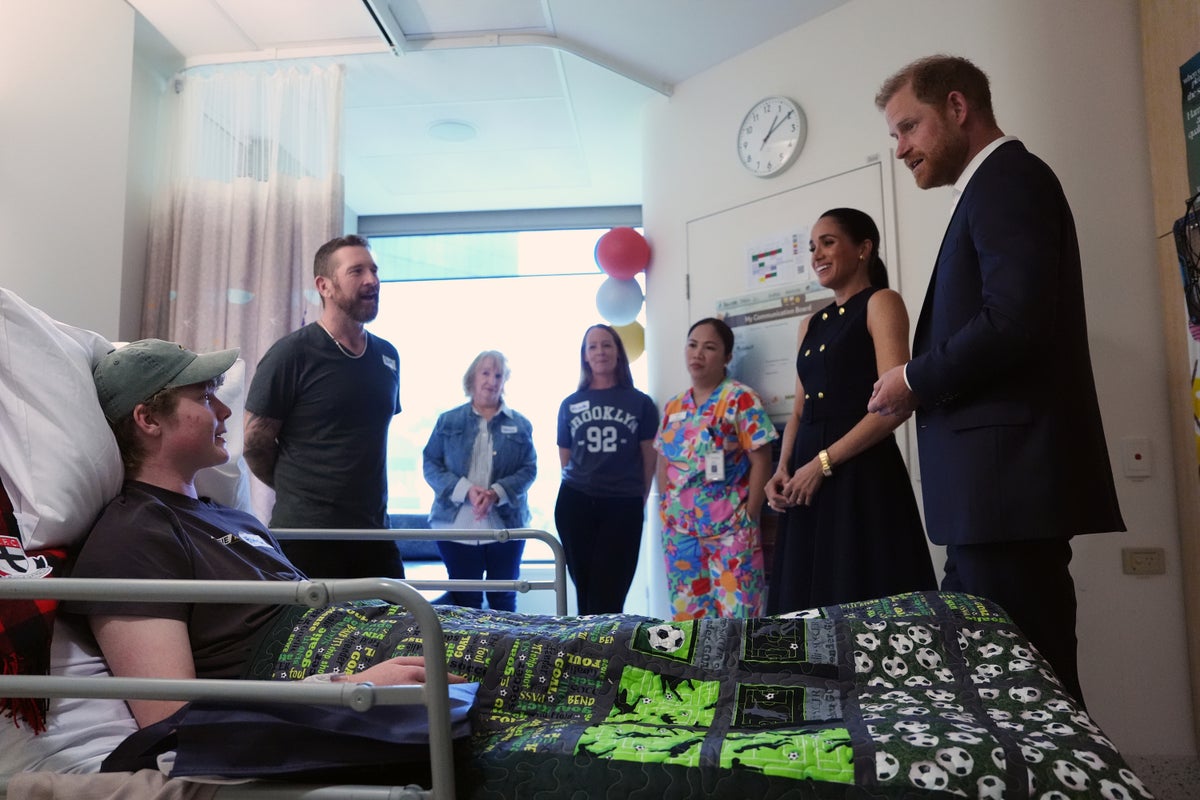 Meghan shares sweet moment with sick child during visit to Australian hospital with Harry