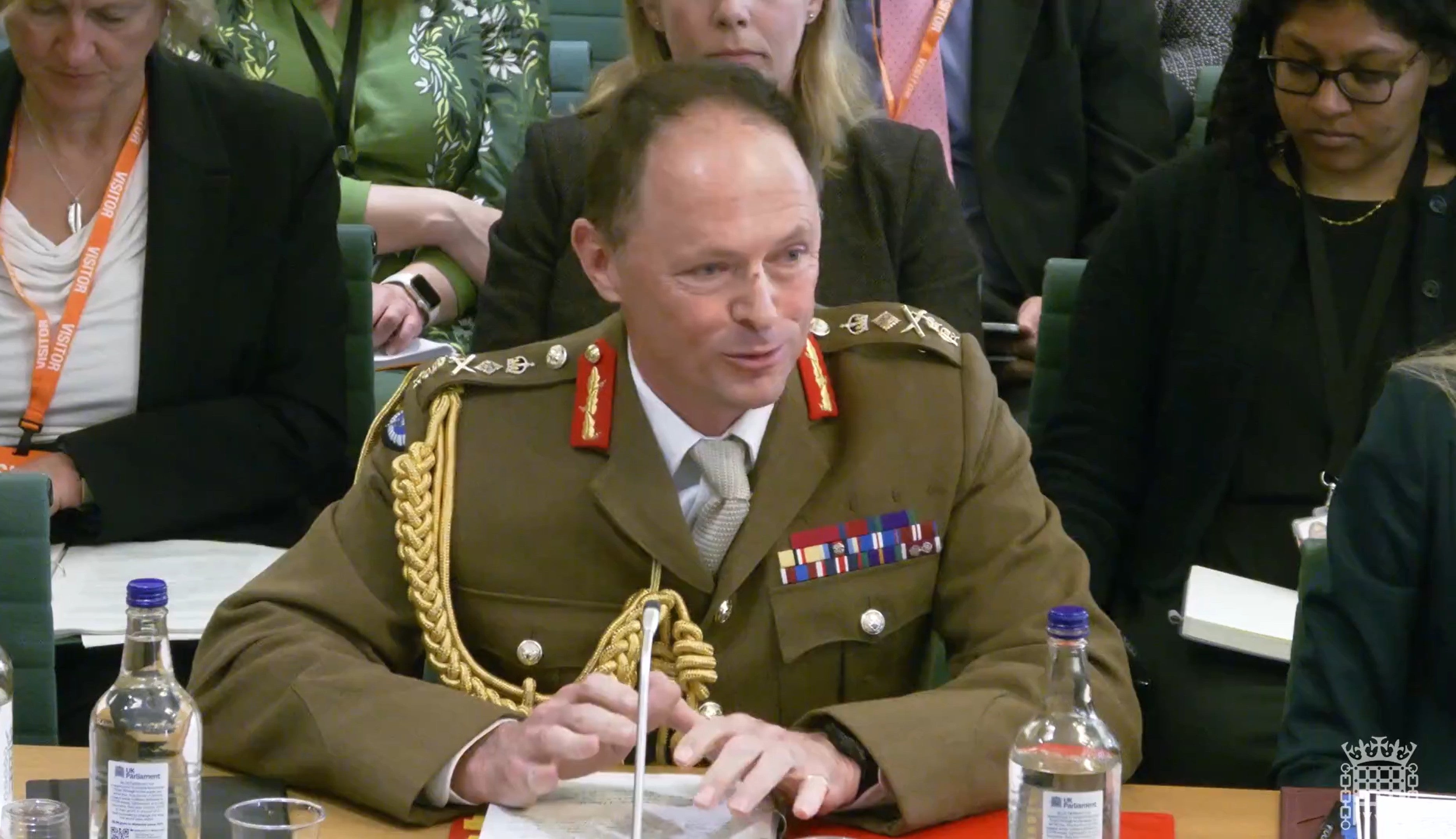Sir Roly Walker appears before the Defence Committee for a hearing on Women in the Armed Forces