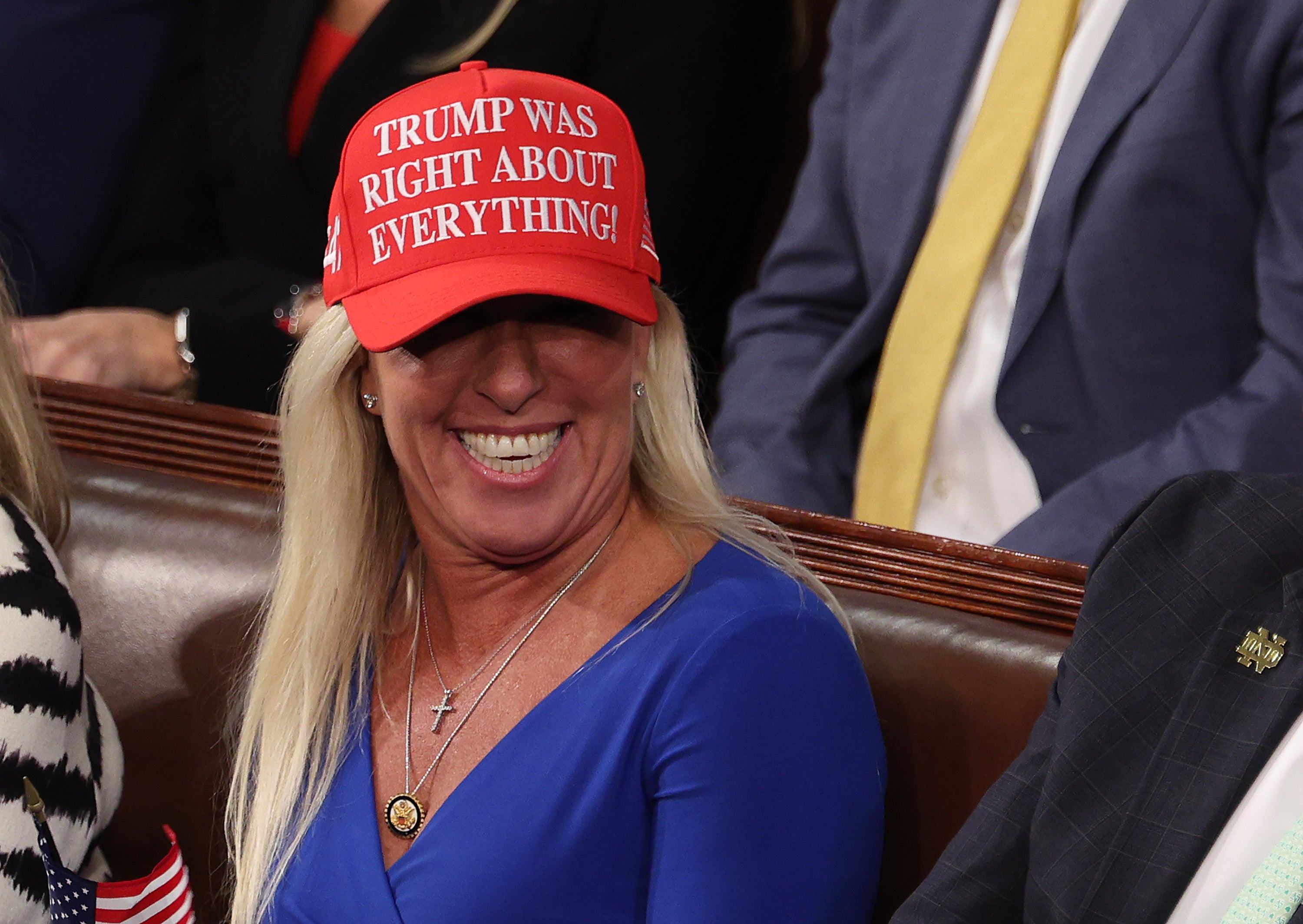 The Trump Store is probably best known for selling hats, including the 'Trump was right about everything' cap that former congresswoman Marjorie Taylor Greene wore to Trump’s address to Congress in 2025 before she had a public falling out with the president