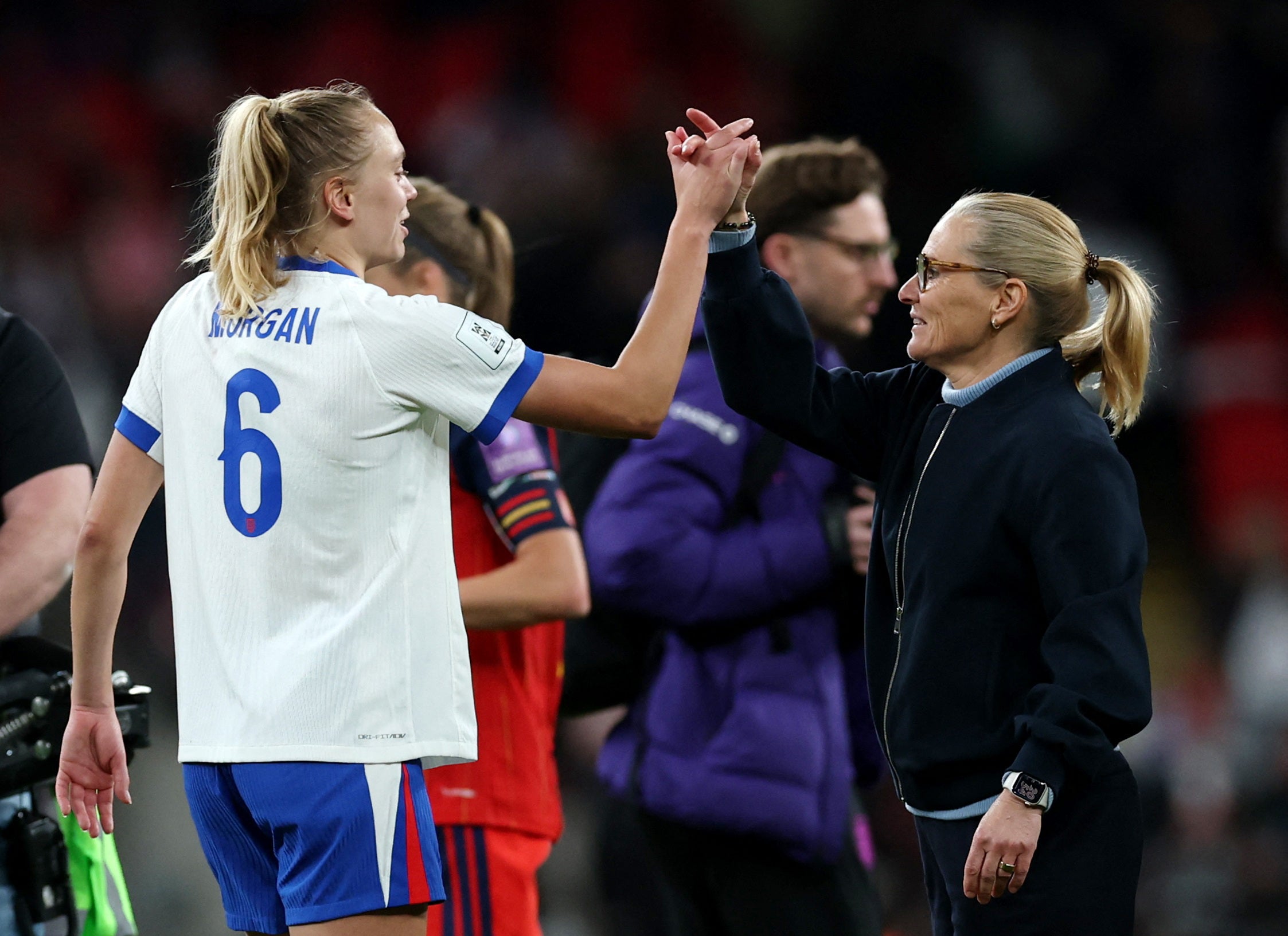 Wiegman praised the performances of Morgan and Wubben-Moy and hailed the ‘fight’ of her England team