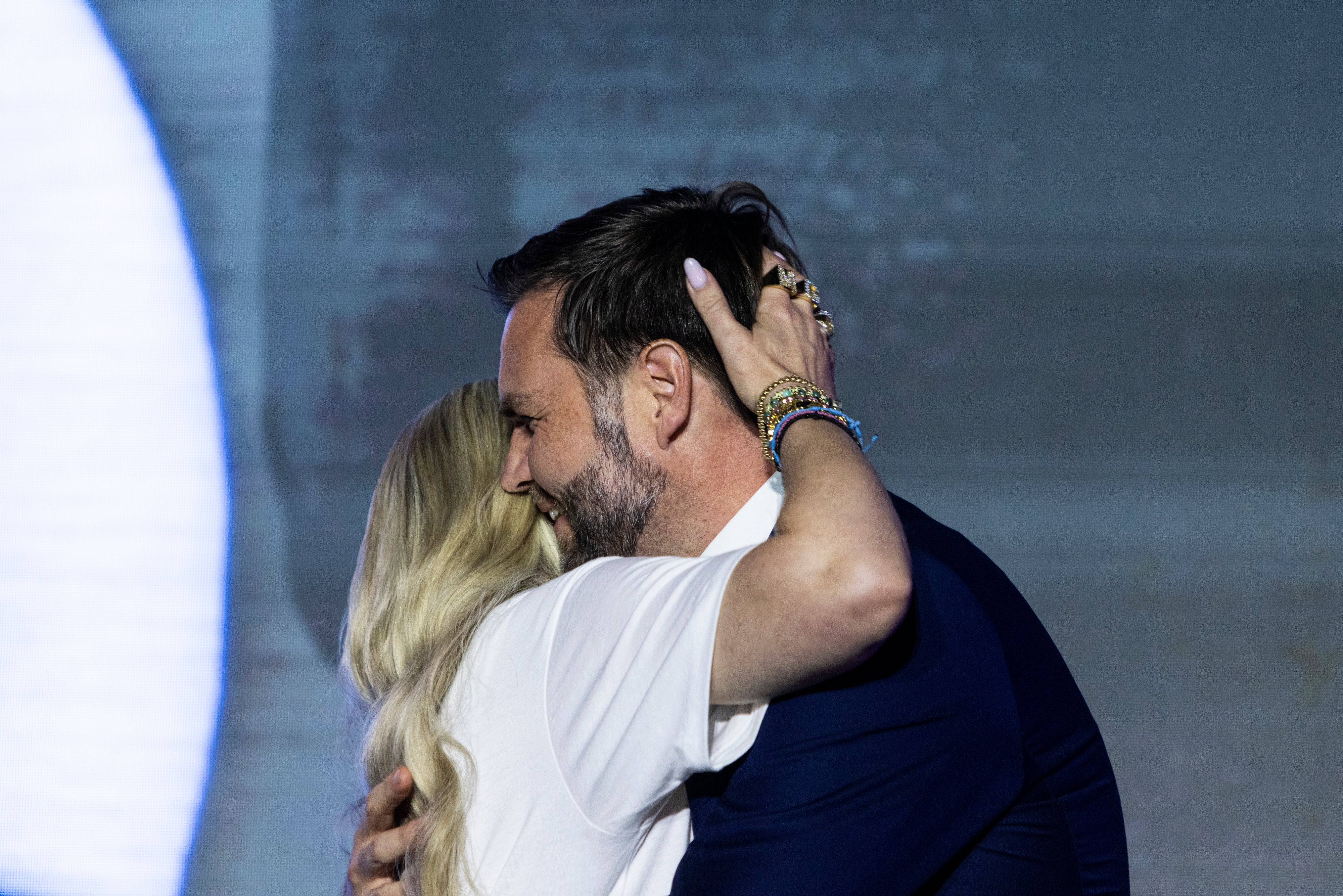 Erika Kirk and Vice President JD Vance provoked a wave of ungrounded speculation in October when they shared a tender hug onstage at a Turning Point event last year