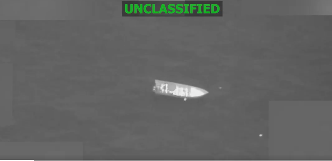 Two people have died in a strike on an alleged drug boat