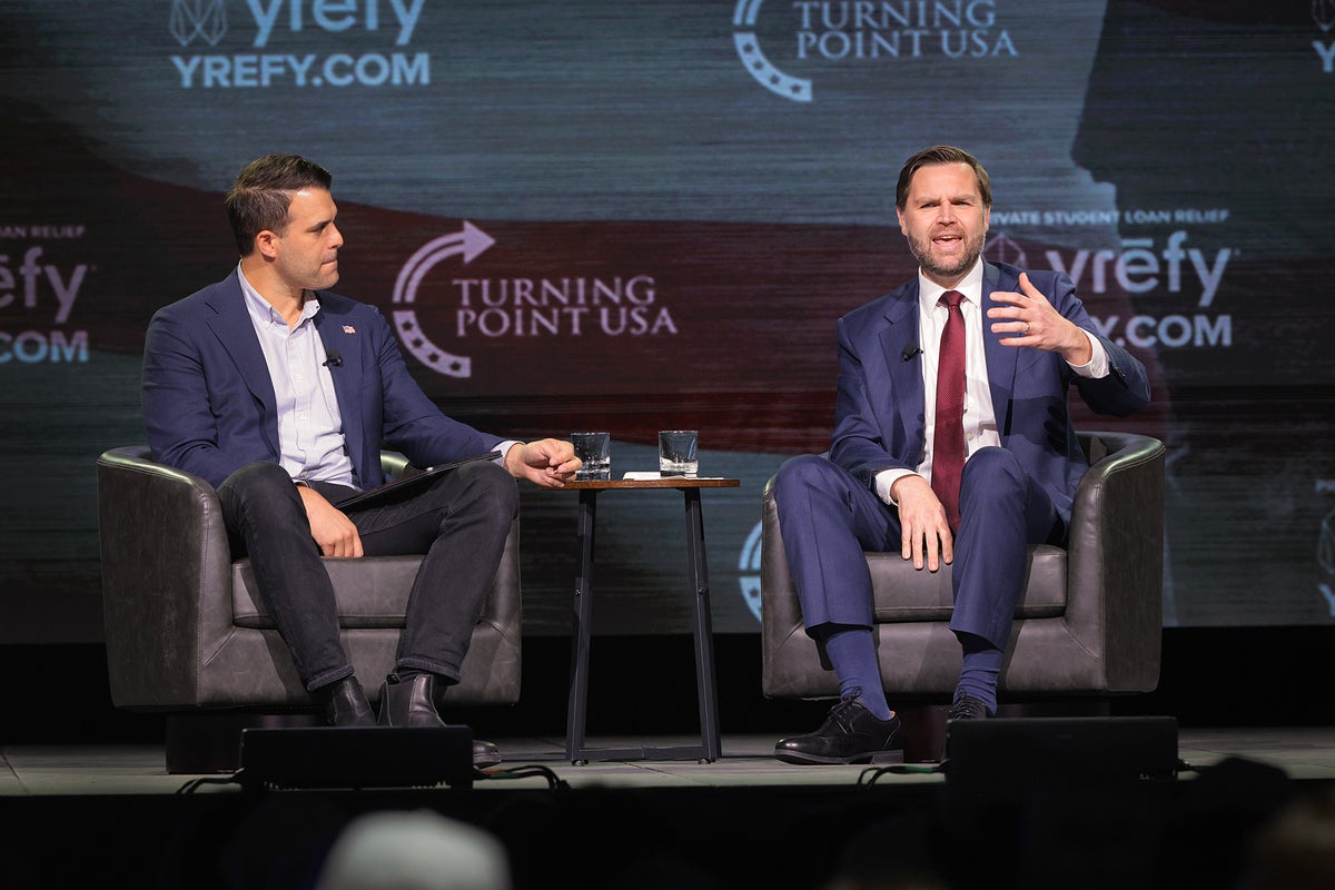JD Vance heckled at Turning Point USA event as supporters turn their back on Trump