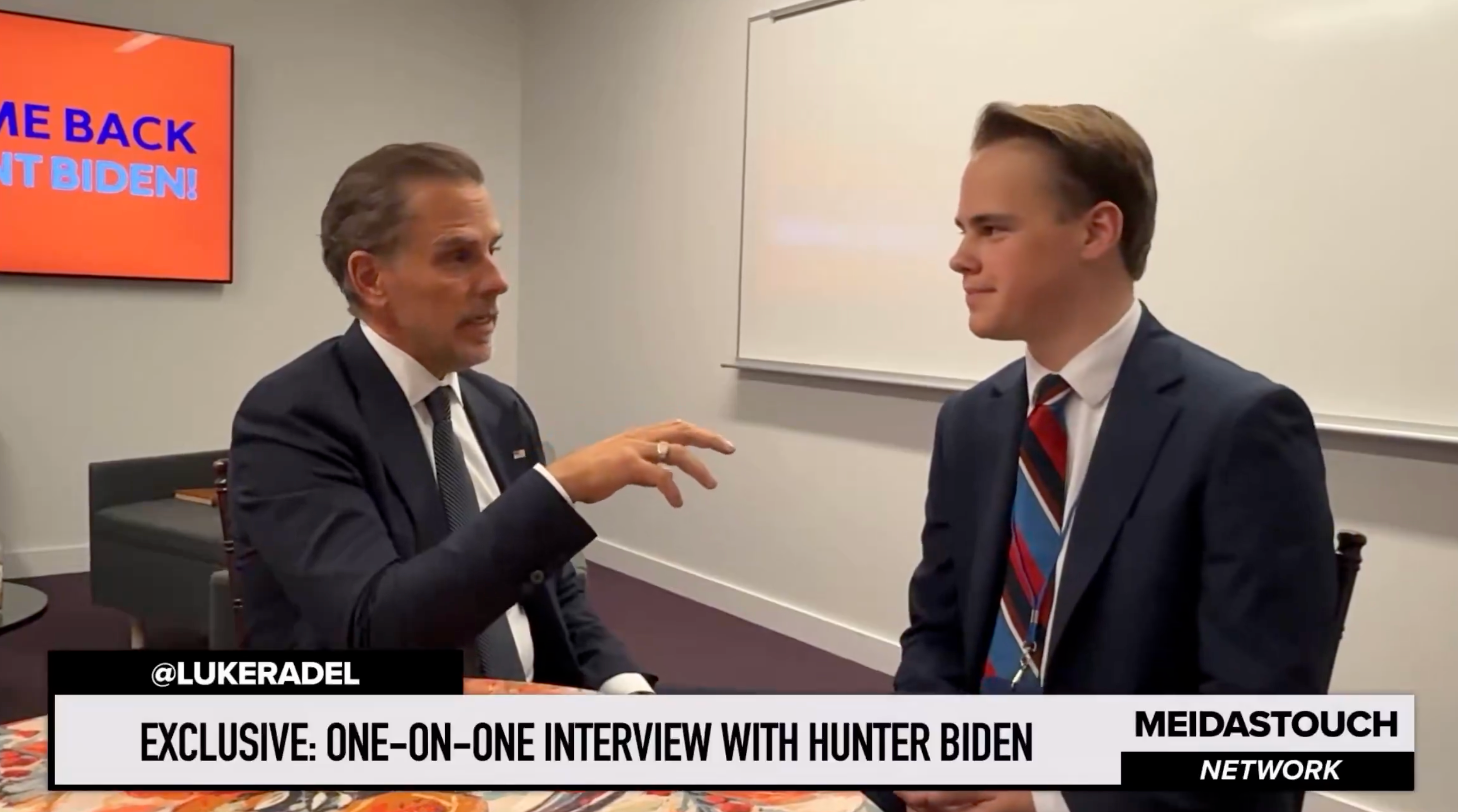 Hunter Biden accuses the family of President Donald Trump of corruption in a new interview