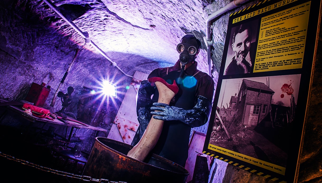 An exhibit at The True Crime Museum in Hastings