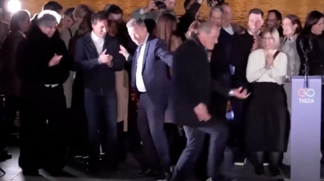 Hungarian MP’s dancing steals show after Viktor Orban ousted