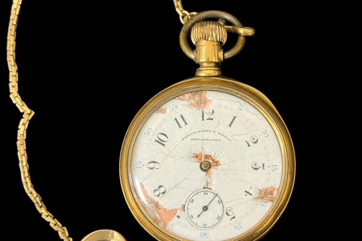 Dented gold watch recovered from Titanic sinking up for auction