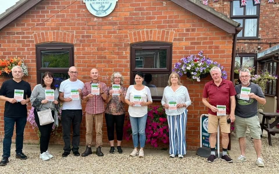 Michele Franks, centre, and other residents of Lincolnshire oppose plans for a new factory farm