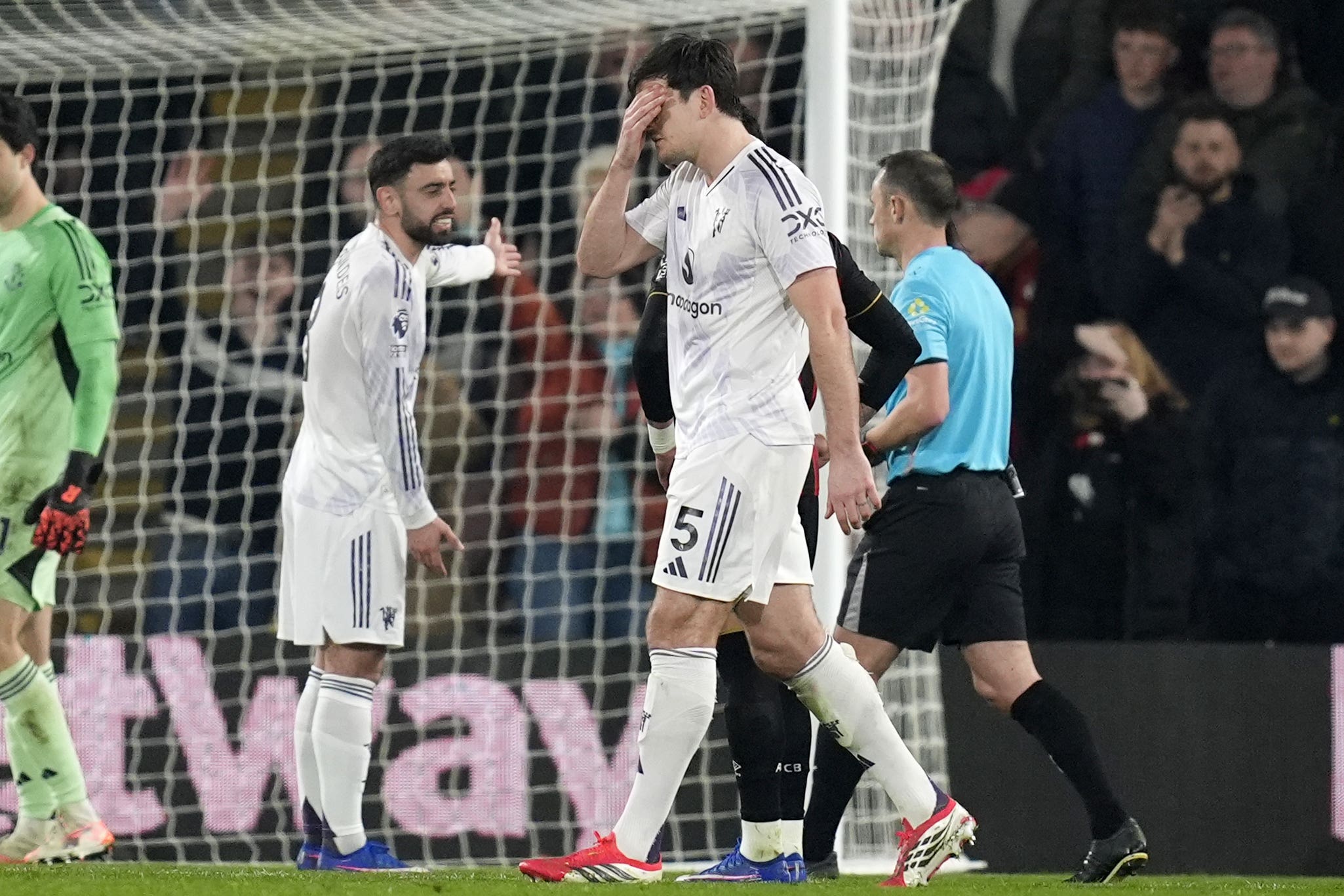 Manchester United defender Harry Maguire was sent off at Bournemouth last month (Andrew Matthews/PA)