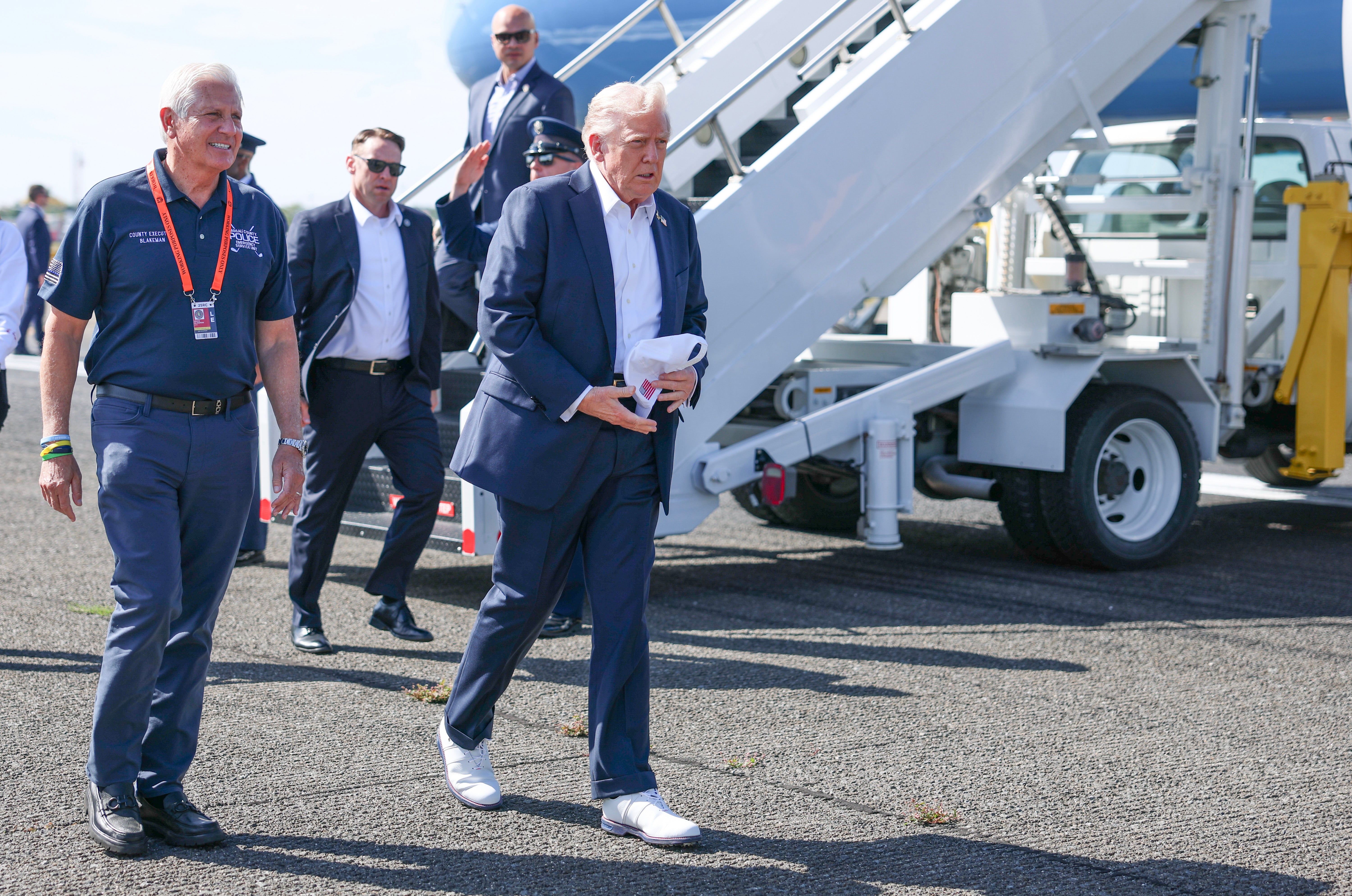 Hochul’s Republican challenger Bruce Blakeman with Trump