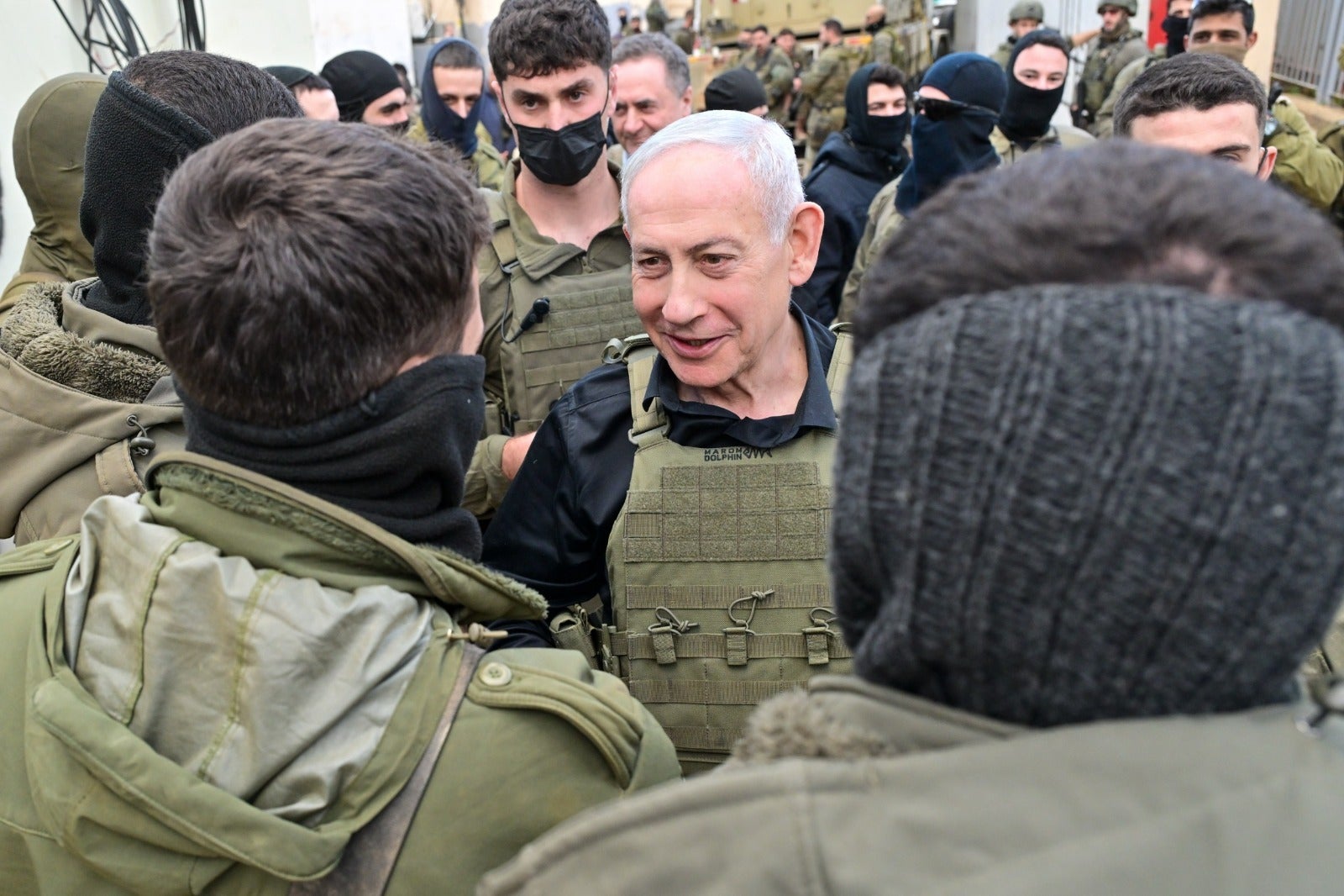 Israeli PM Benjamin Netanyahu visits Israeli troops in occupied southern Lebanon