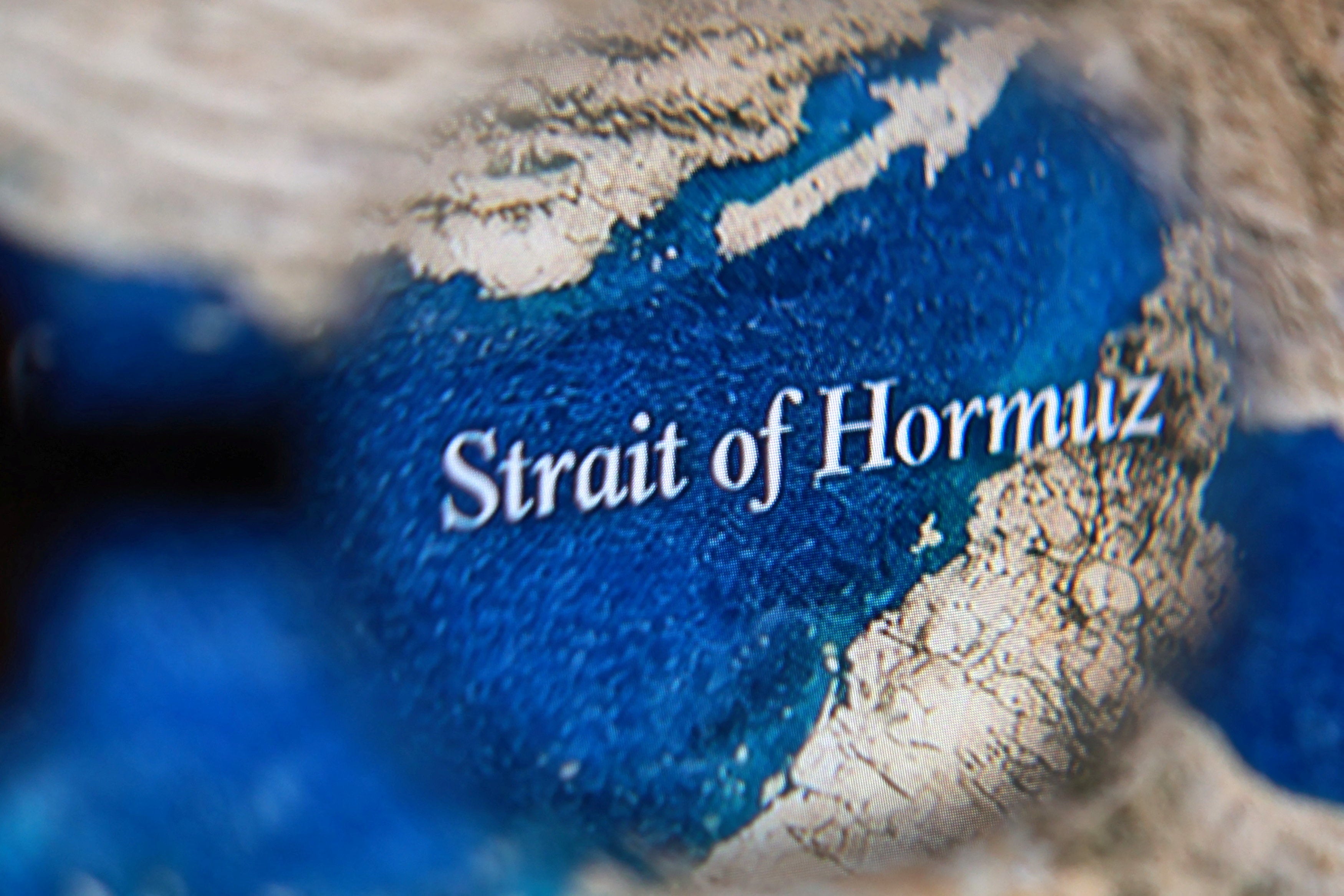 Illustration show Strait of Hormuz map