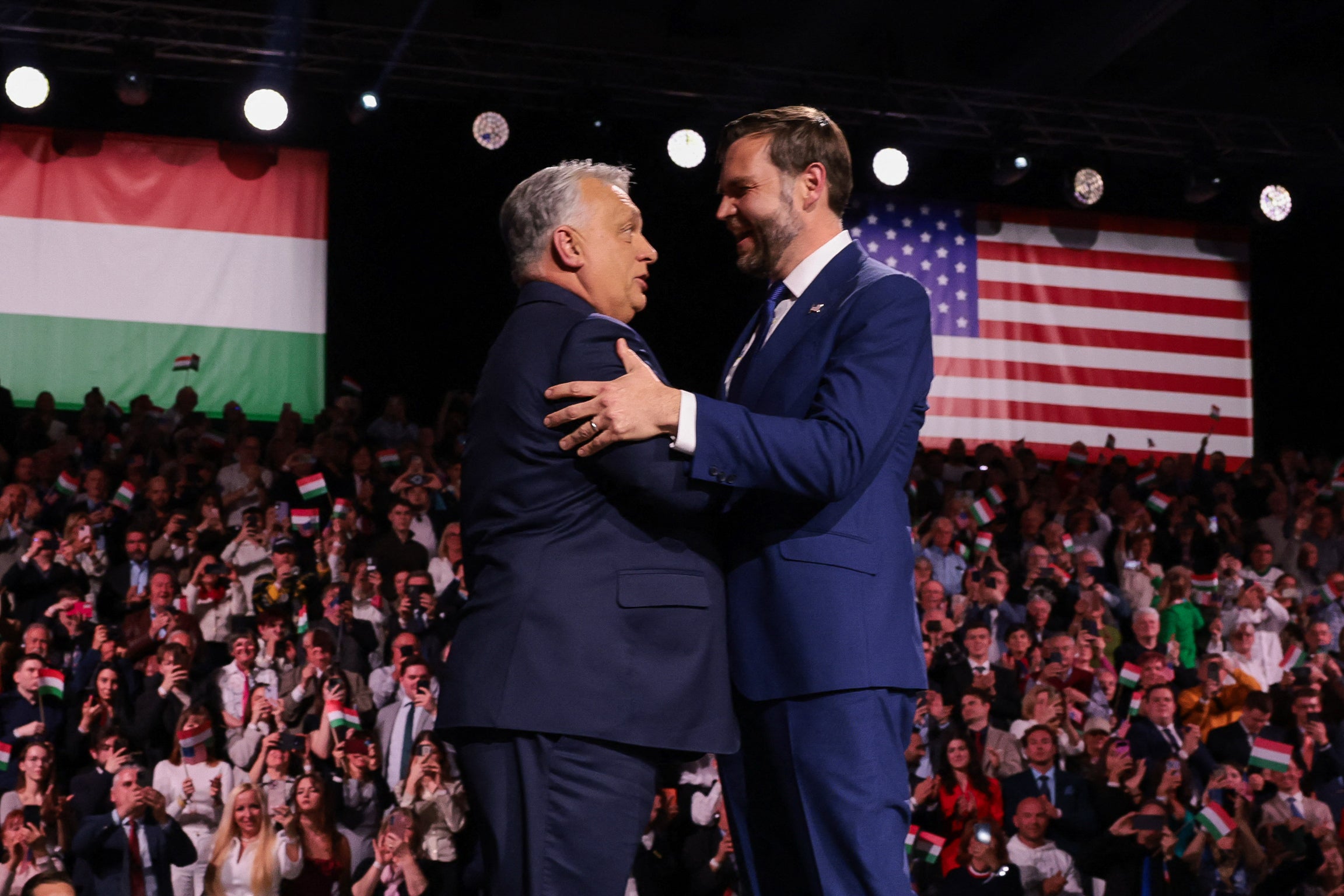 Onstage, Vance embraced Orban and described how the Trump administration shared values with the strongman leader