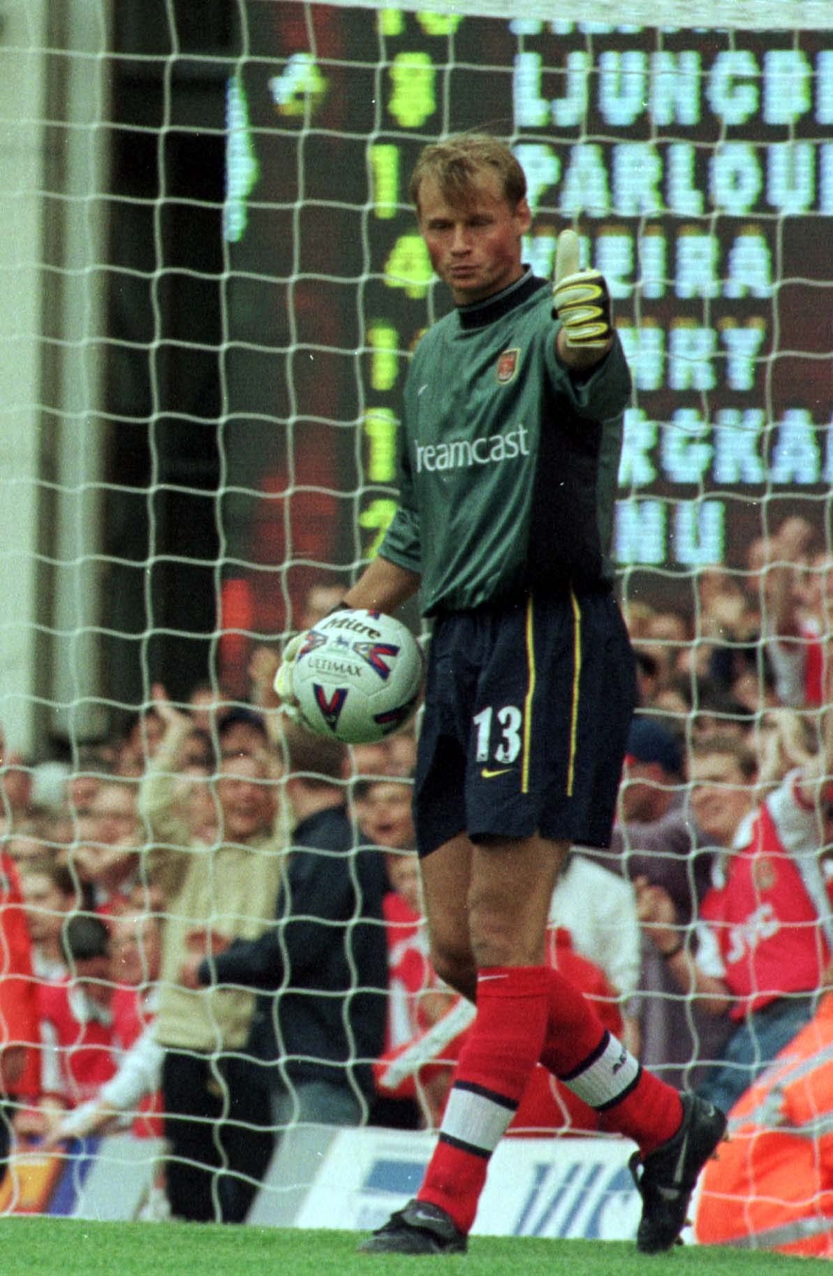 Manninger deputised for Seaman in Arsenal’s double-winning season in 1997-98