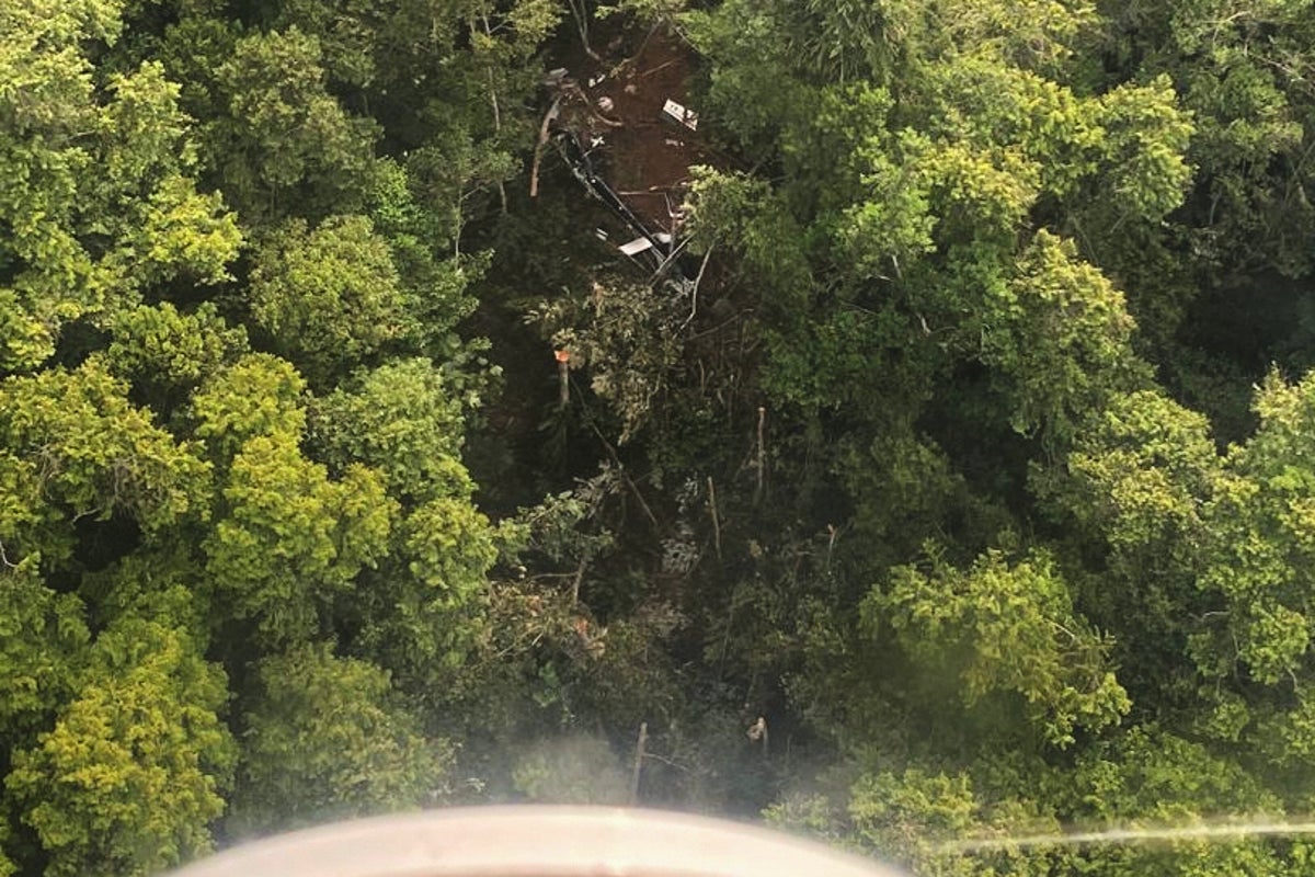 Eight dead as helicopter crashes minutes after take-off on Borneo island