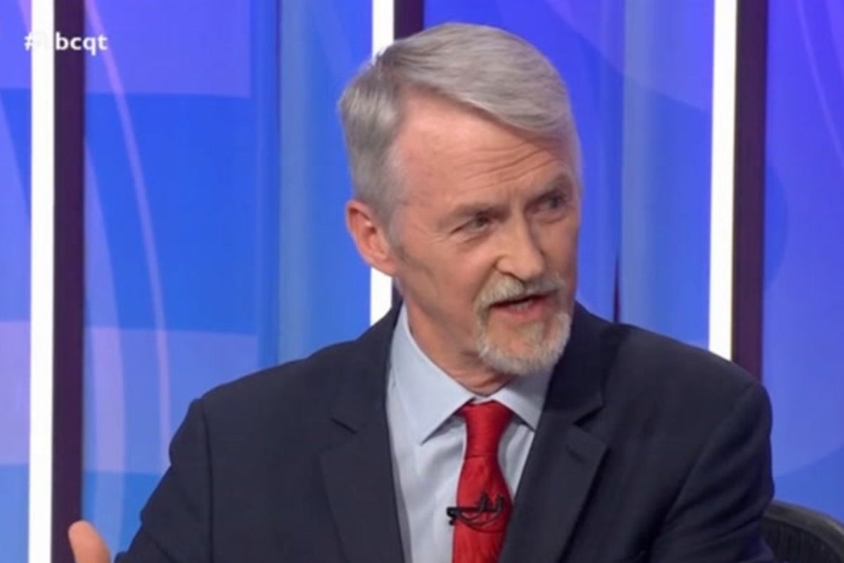 BBC Question Time audience heckles Labour politician swerving Starmer resignation question