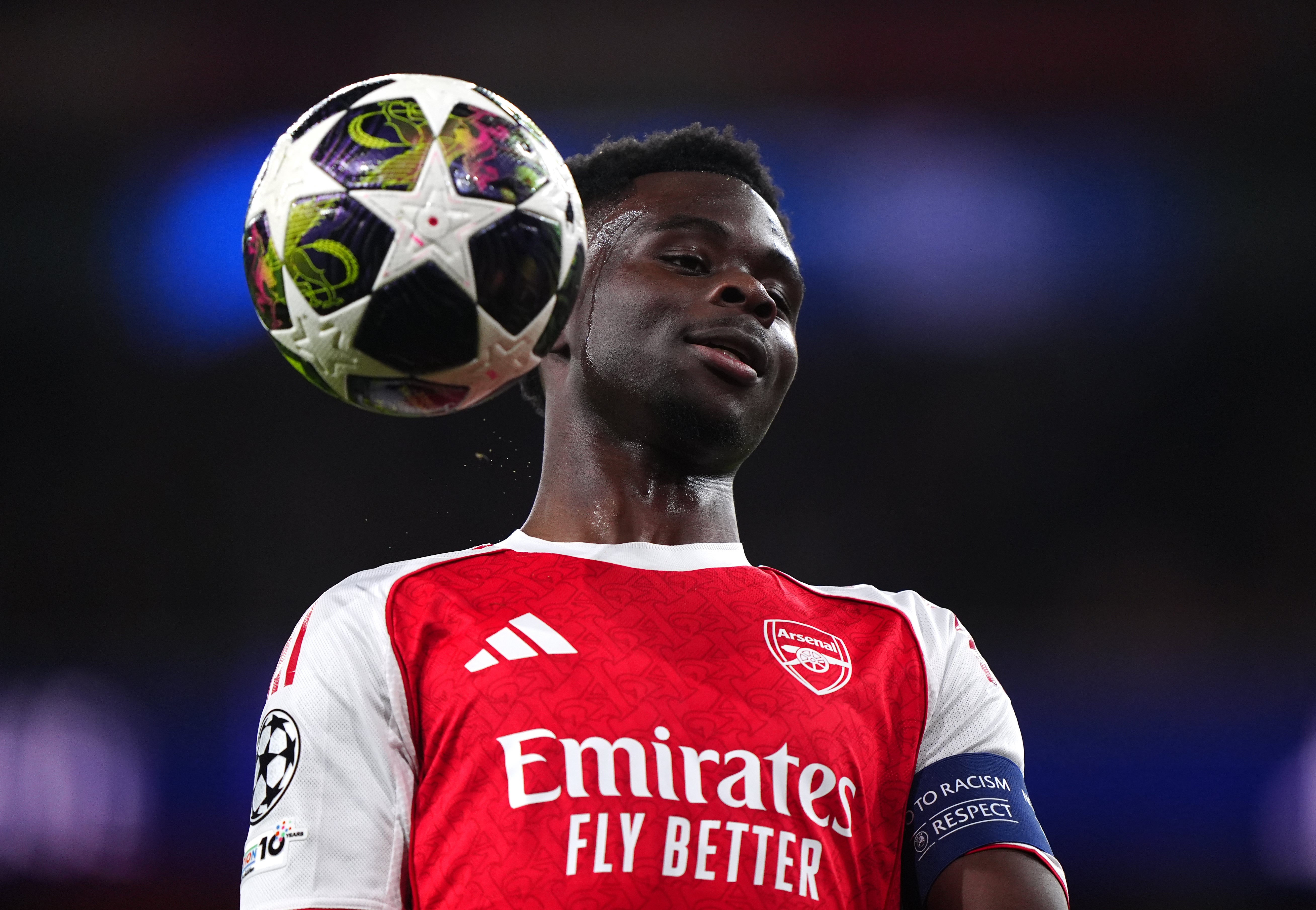 Bukayo Saka will miss Sunday’s match