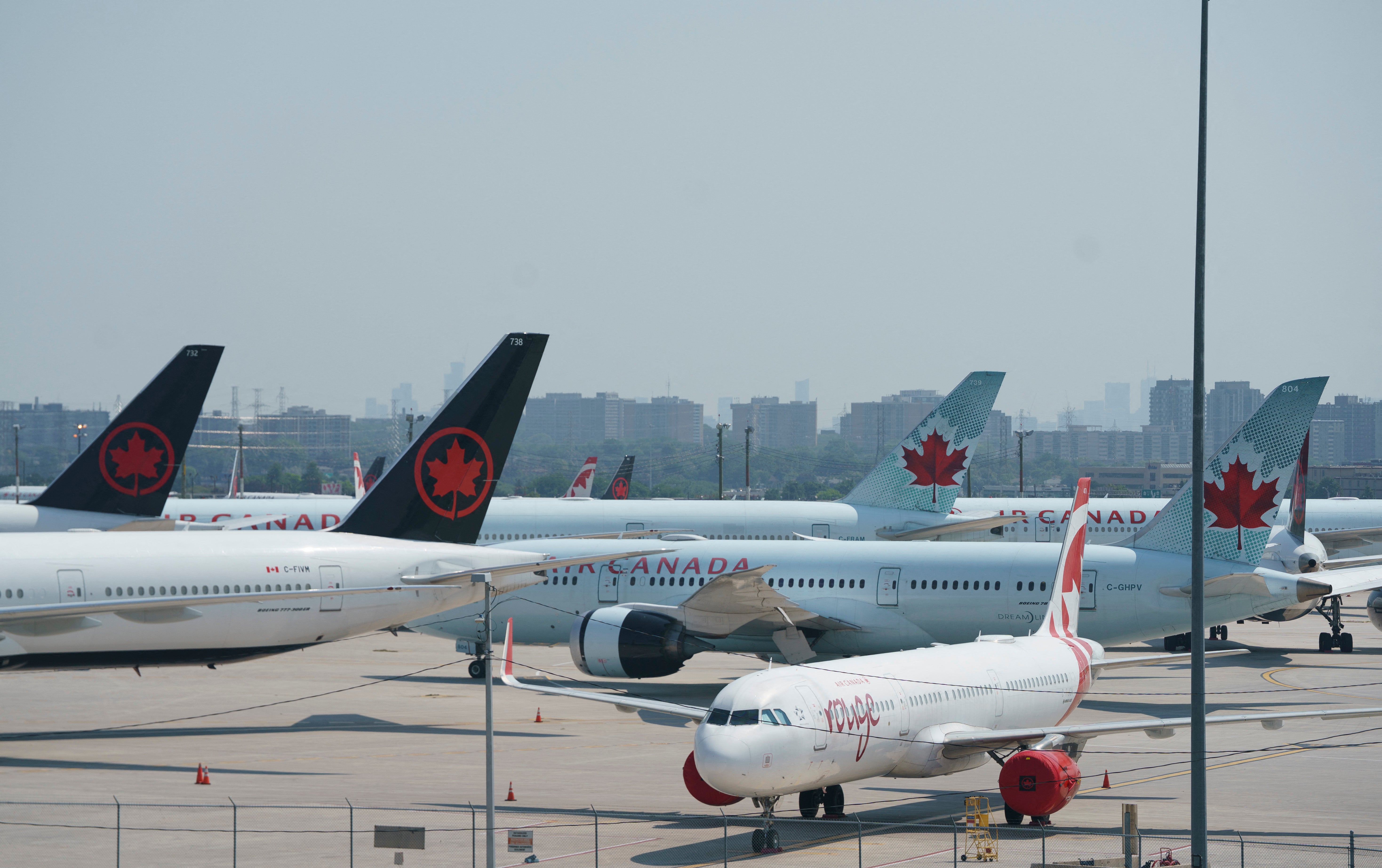 Air Canada says it will reach out to customers who are impacted by the suspension with alternate travel options.