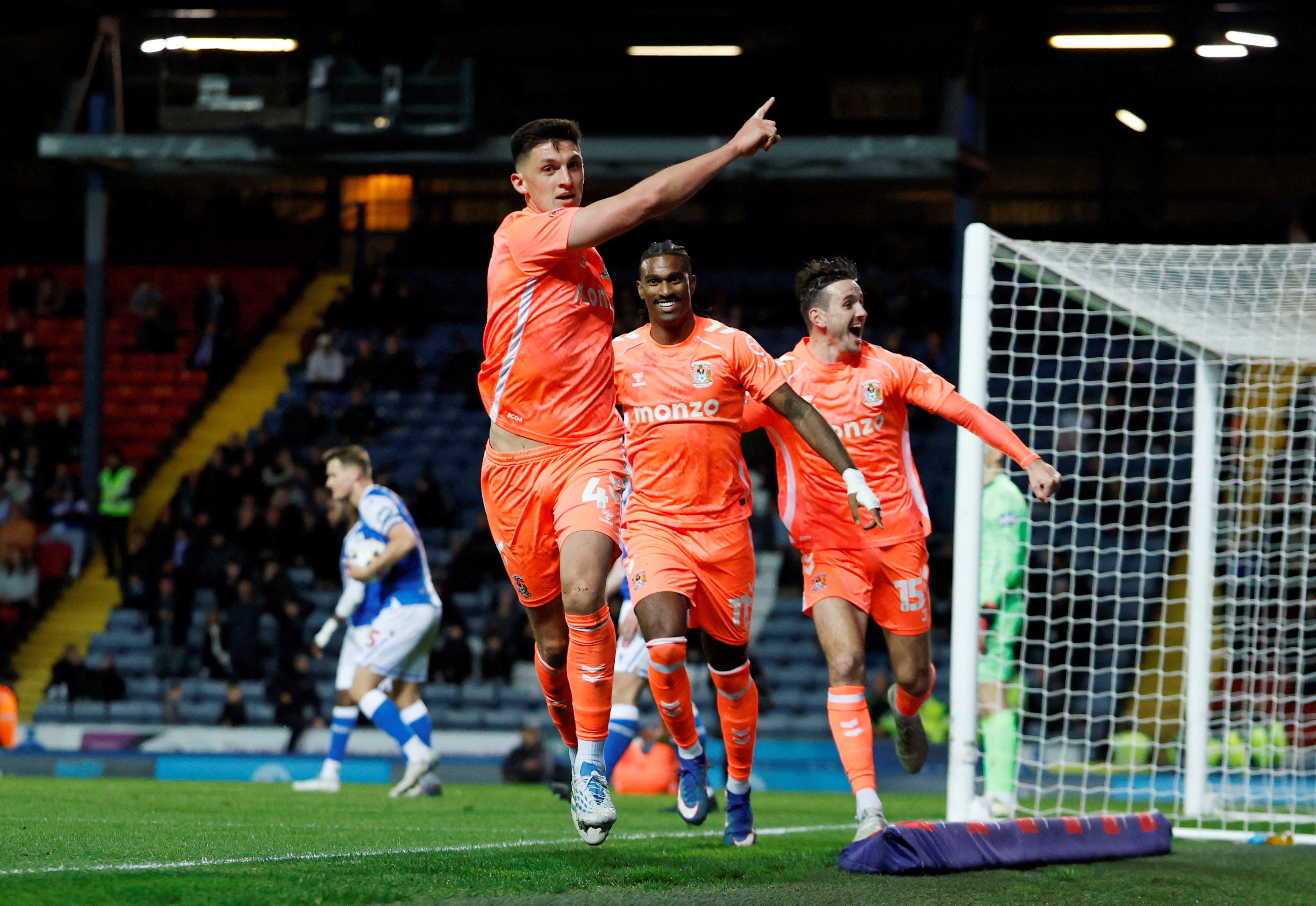 Coventry City's Bobby Thomas celebrates scoring their first goal
