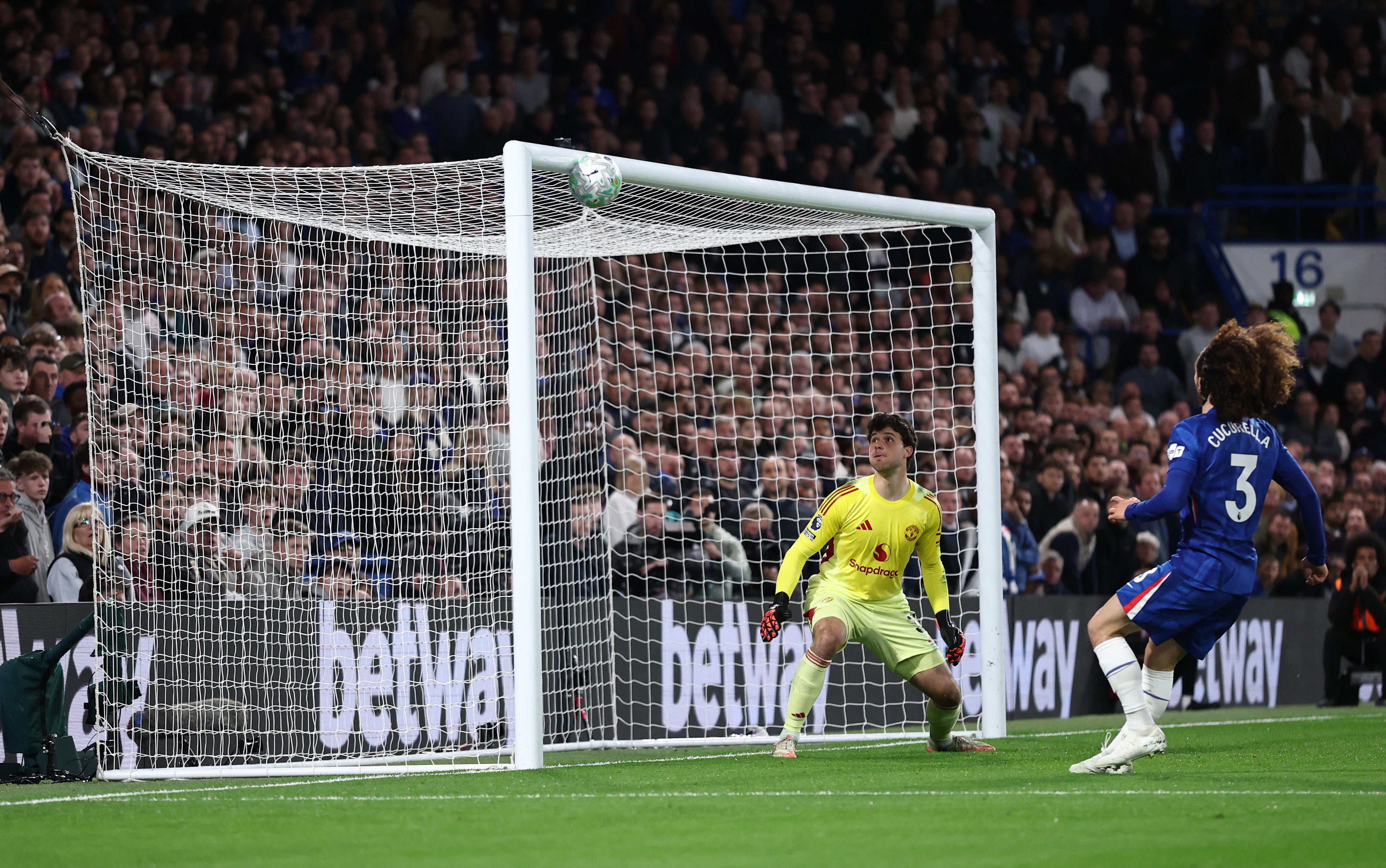 Delap’s header hit the bar in what was Chelsea’s best chance of the game