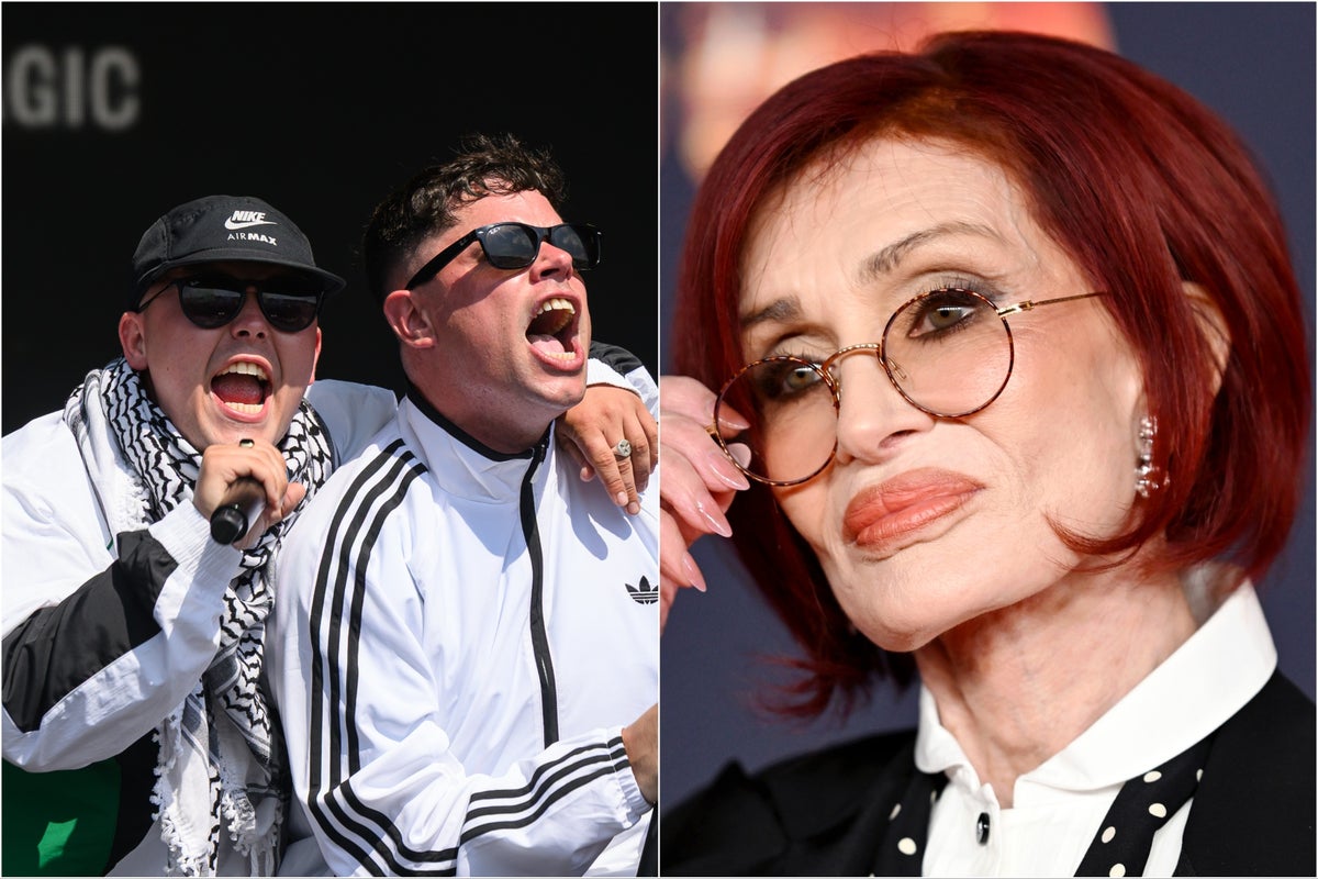 Rap group Kneecap reignites spat with Sharon Osbourne as she supports far- right Tommy Robinson rally | The Independent