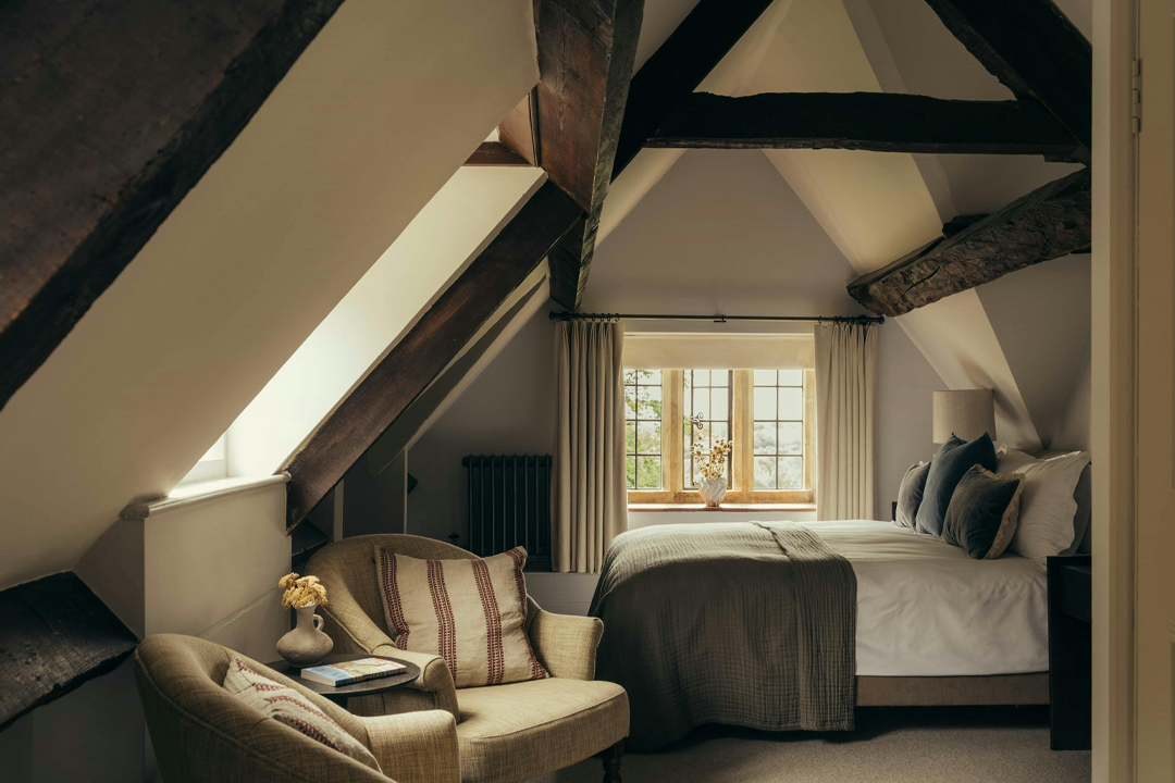 The rooms are countryside chic with luxurious amenities