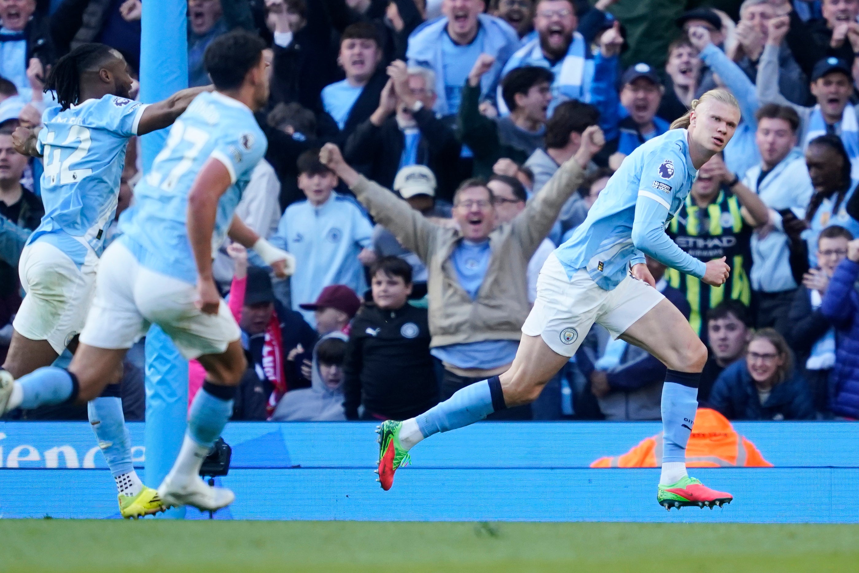 Man City v Arsenal LIVE: City take control of Premier League title race with frantic win over collapsing Gunners