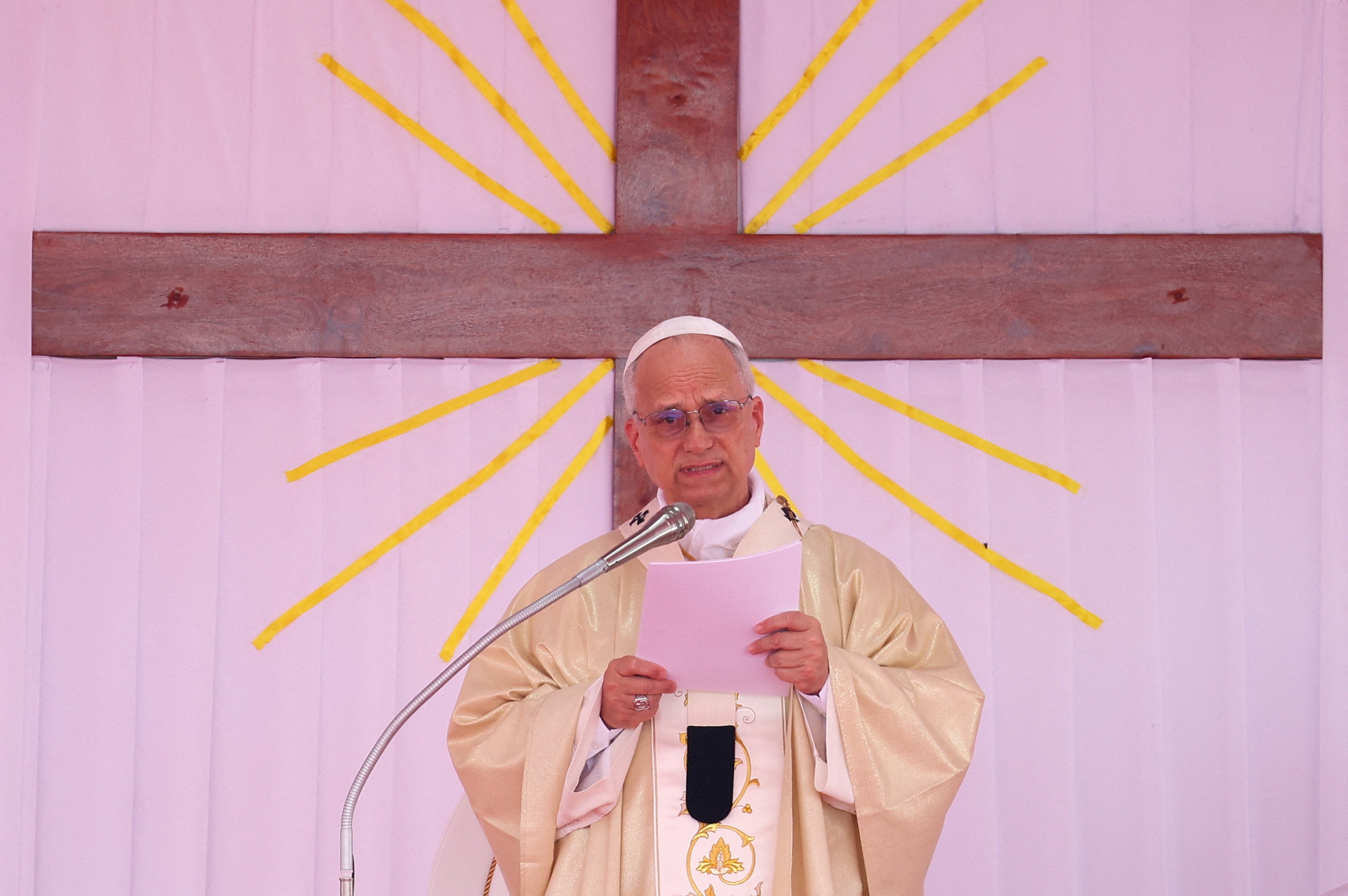 Pope Leo XIV holds a Holy Mass in Saurimo, Angola