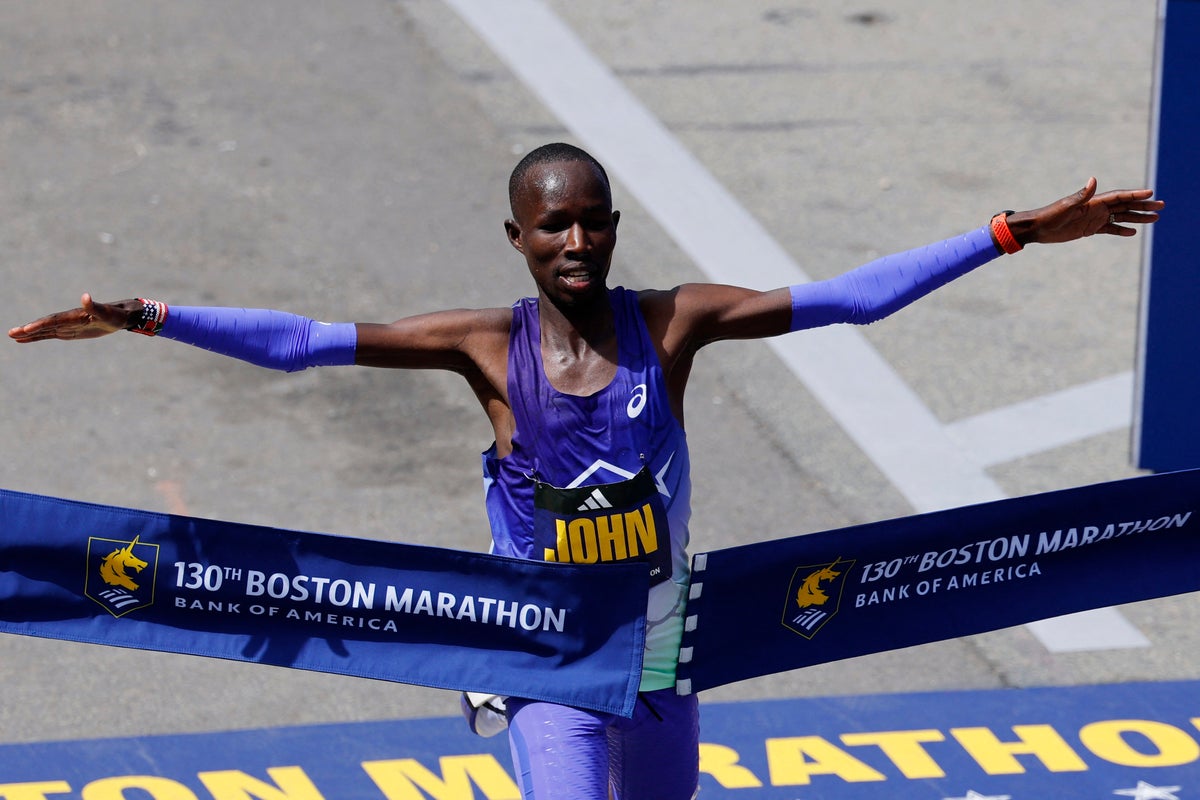 Kenyan star wins Boston Marathon in course record time to land $50k bonus