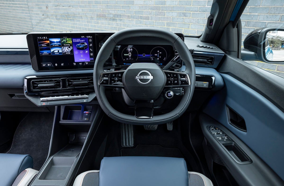 The Nissan Micra uses the same twin ten-inch screen set-up with Google connectivity as the Renault 5