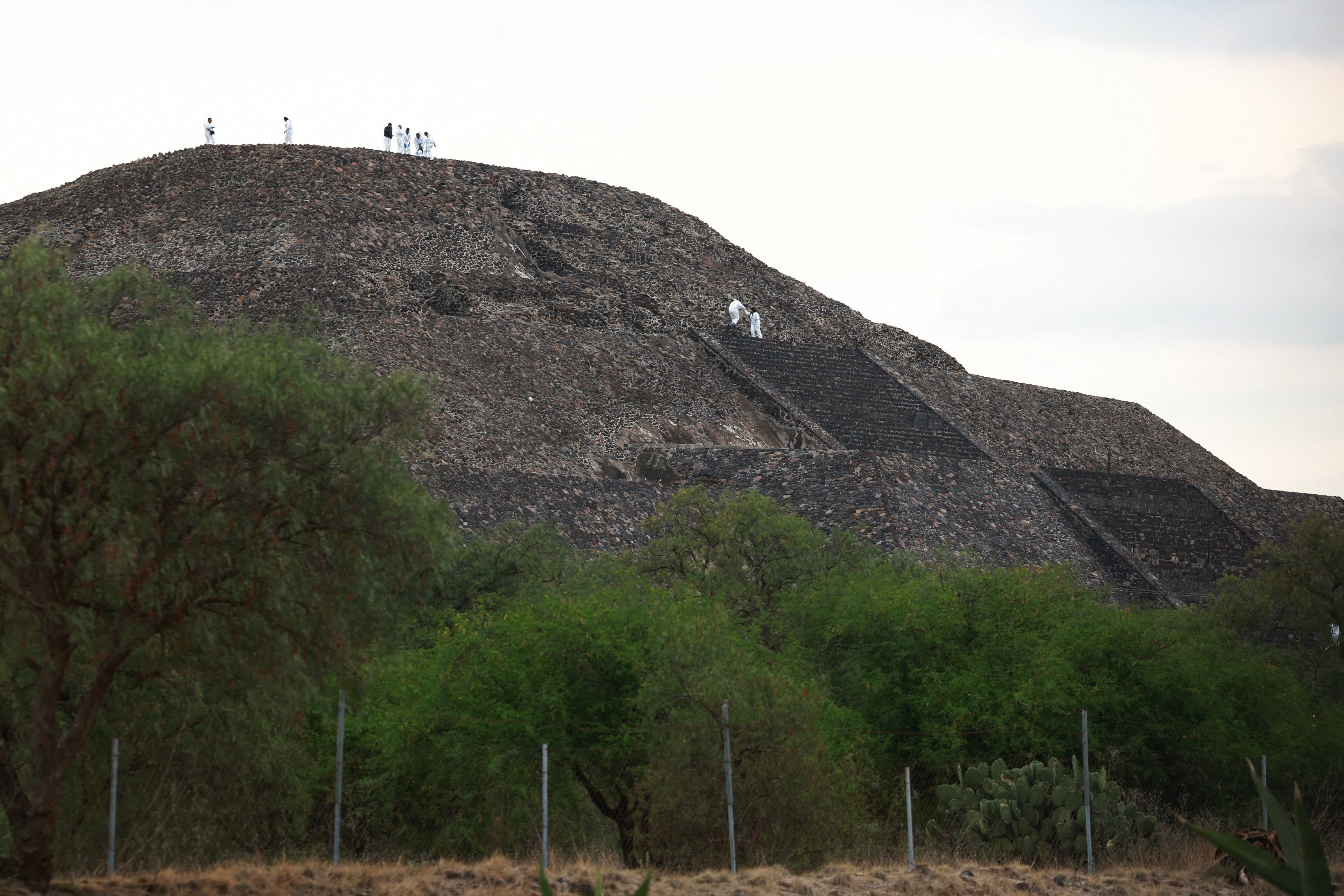 A gunman who opened fire on crowds of tourists at the historic Teotihuacan pyramids in Mexico reportedly left behind a disturbing AI generated image showing himself with the Columbine school shooters