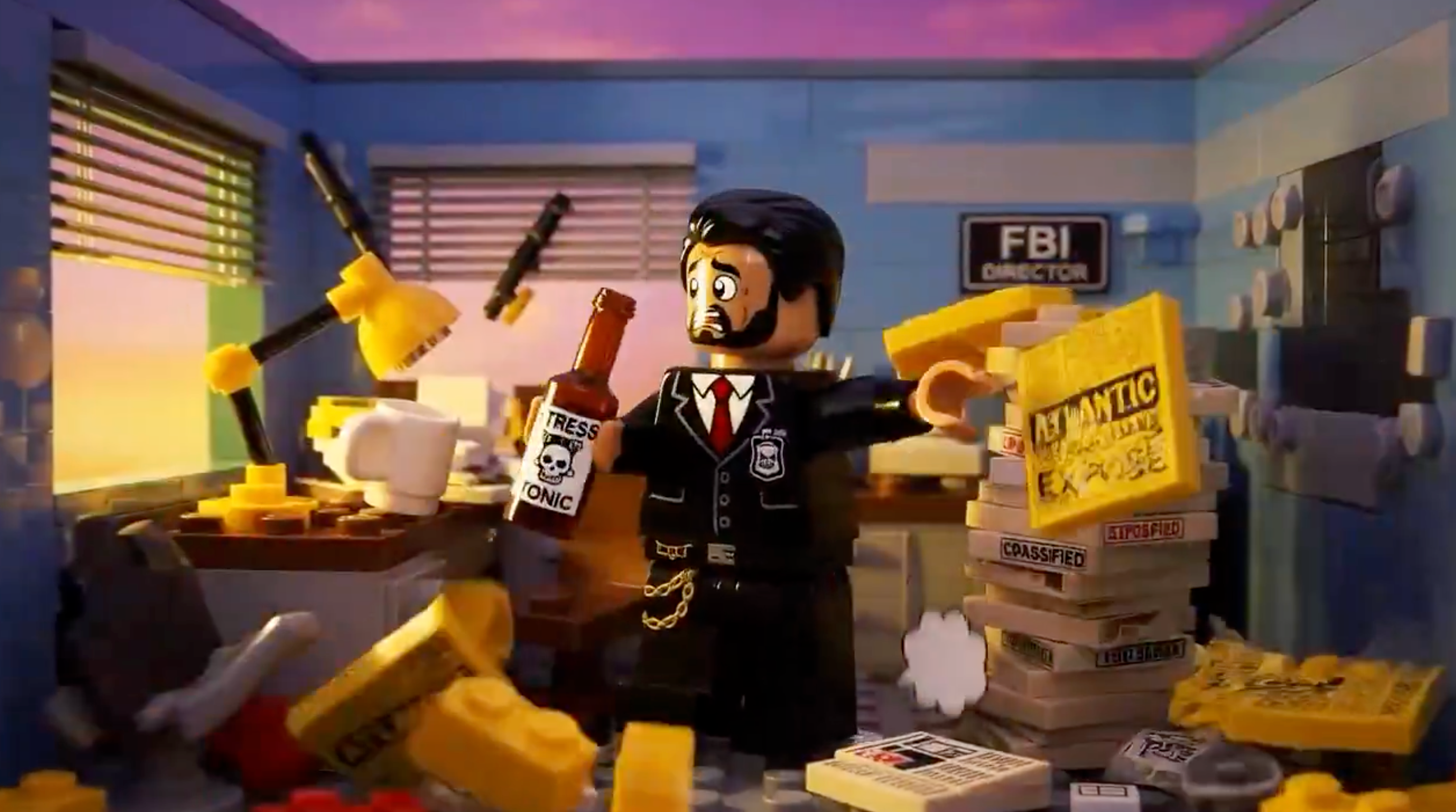 Kash Patel’s alleged drinking mocked in AI Lego video