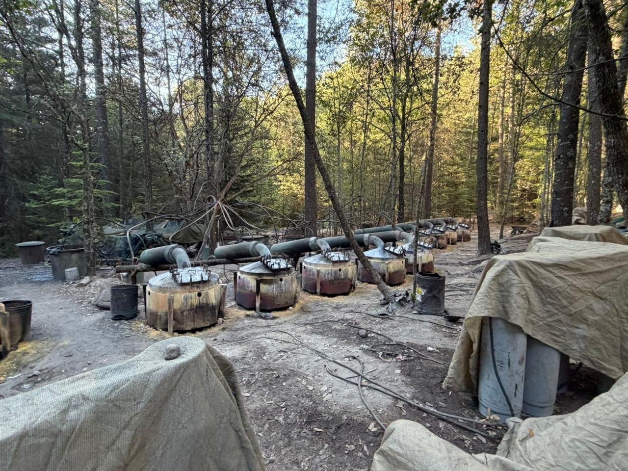 A suspected clandestine methamphetamine processing lab, according to the Attorney General's Office of Chihuahua, discovered during an operation by Mexican authorities (Reuters)