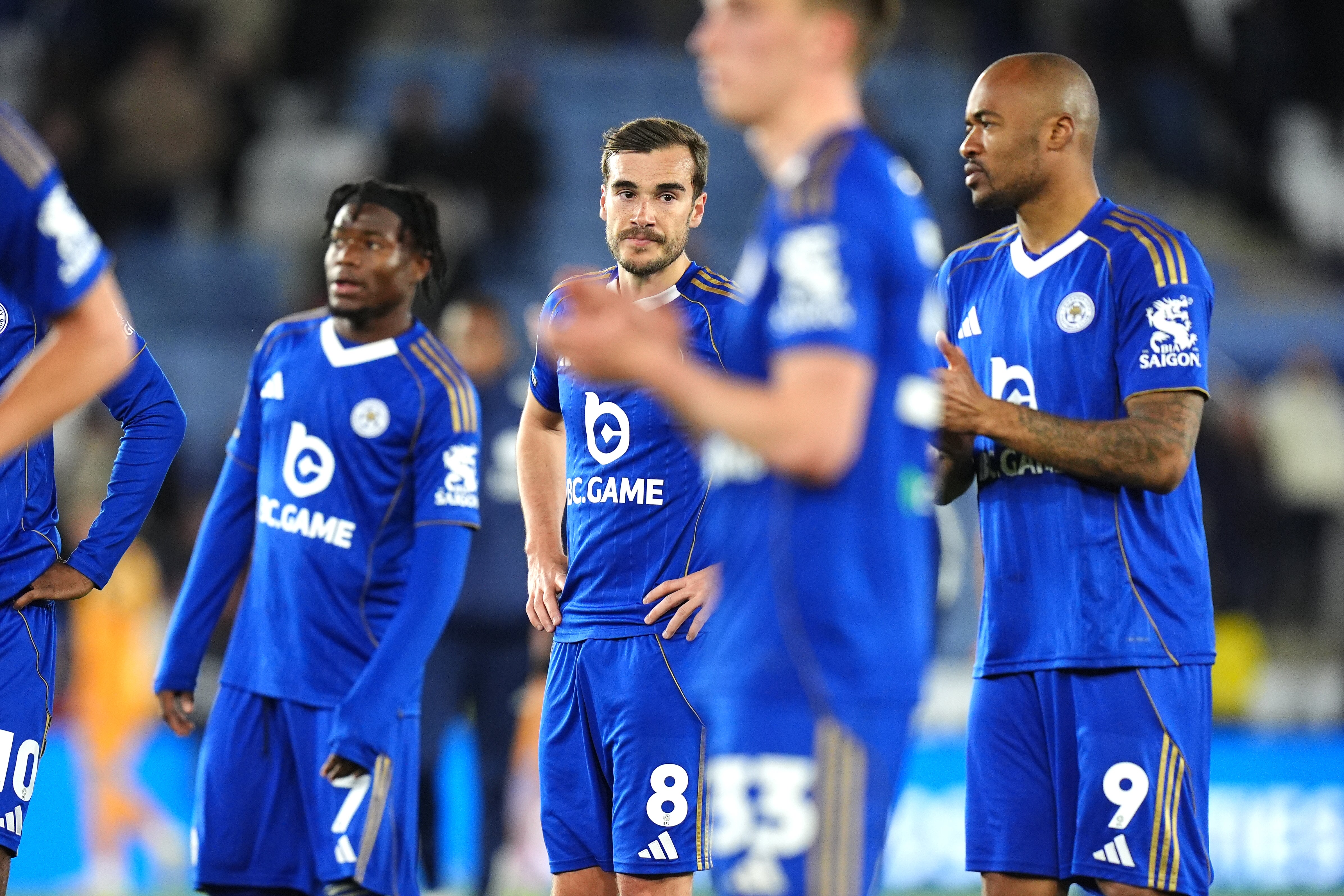 Leicester were relegated from the Championship after a points deduction (PA)