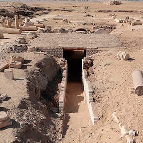 Einer der Bereiche der archäologischen Stätte Oxyrhynchus