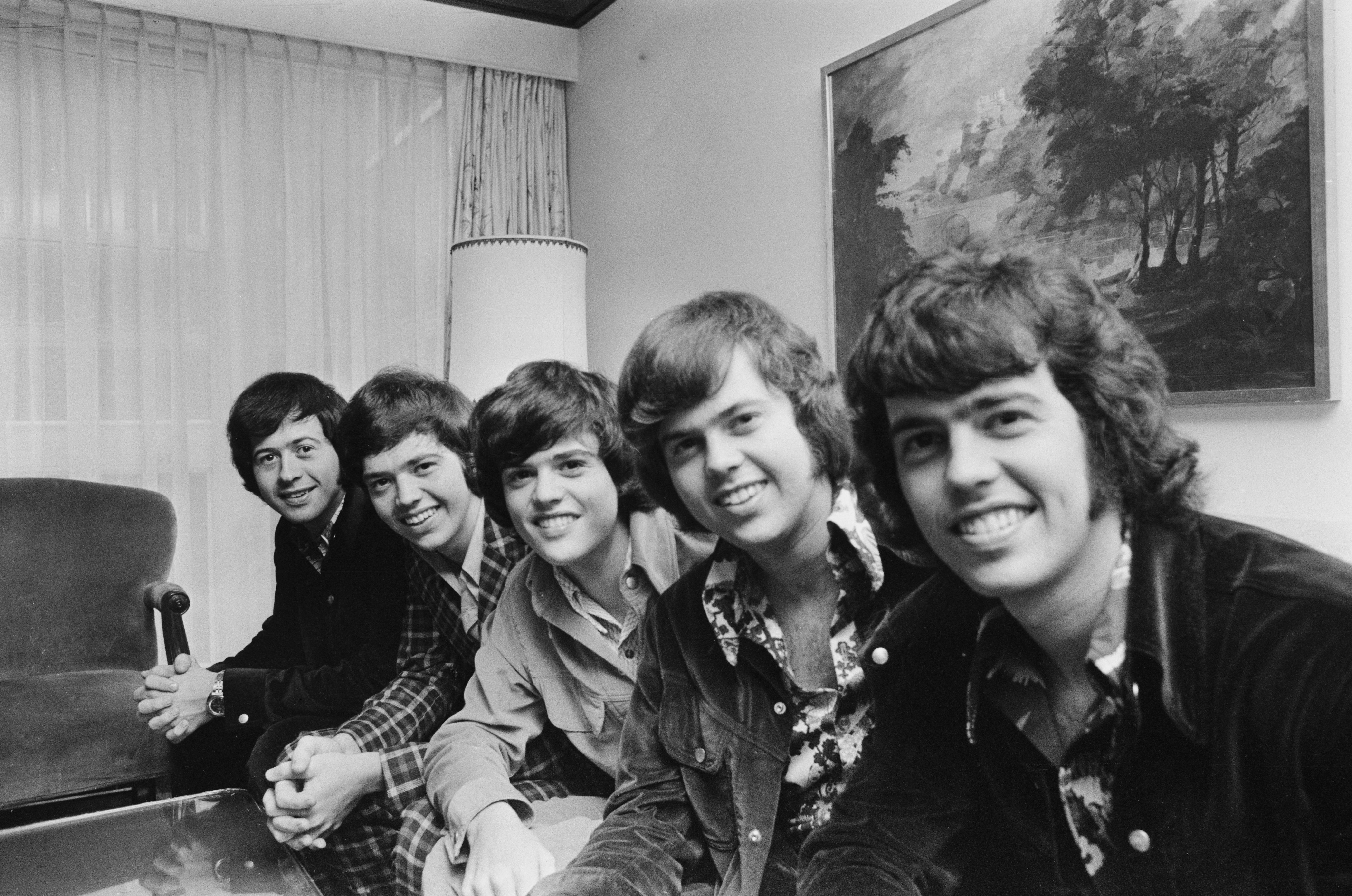 The Osmonds, with Alan on the right, in 1972