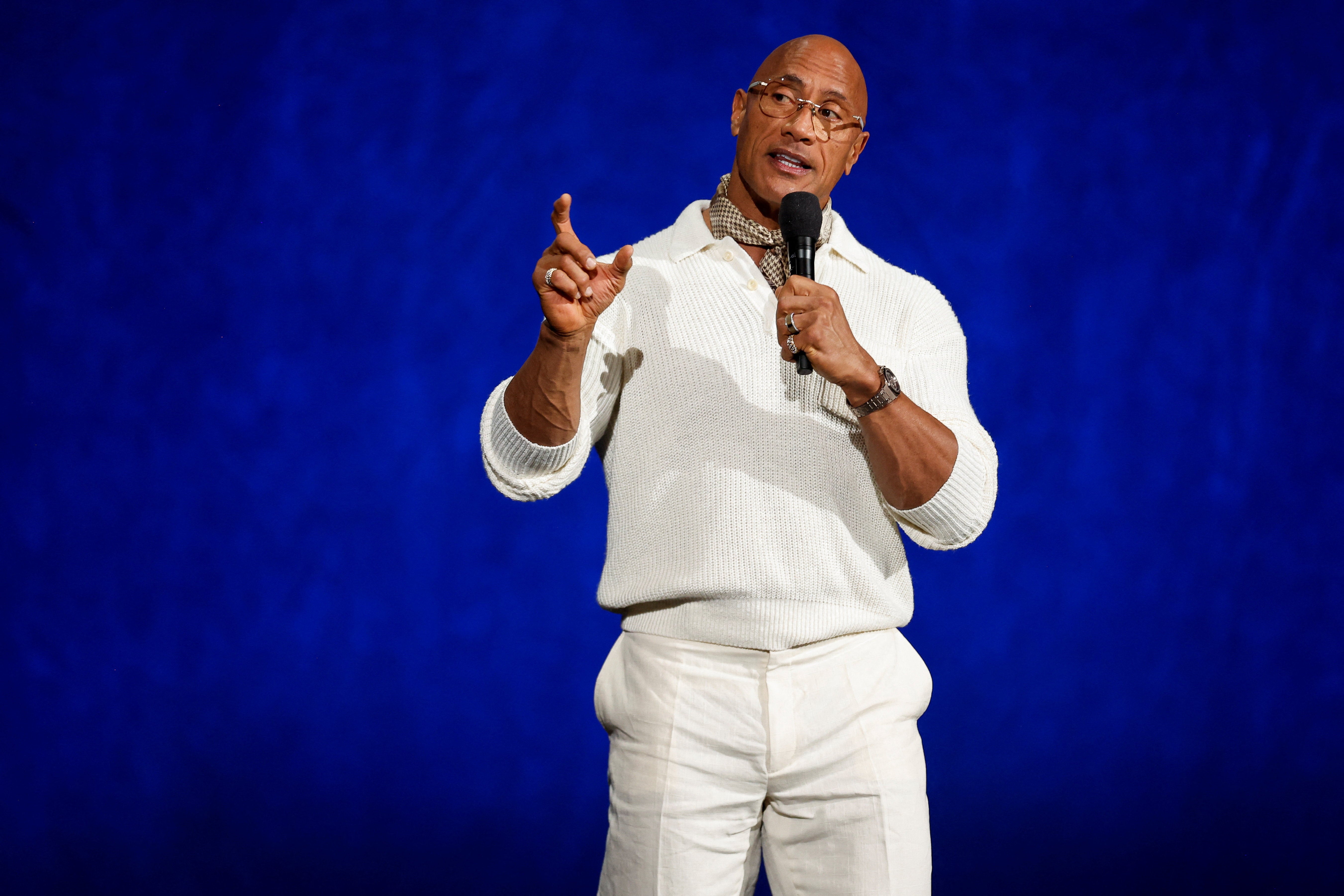 The Rock, who also comes from a wrestling family, made a cameo in the film