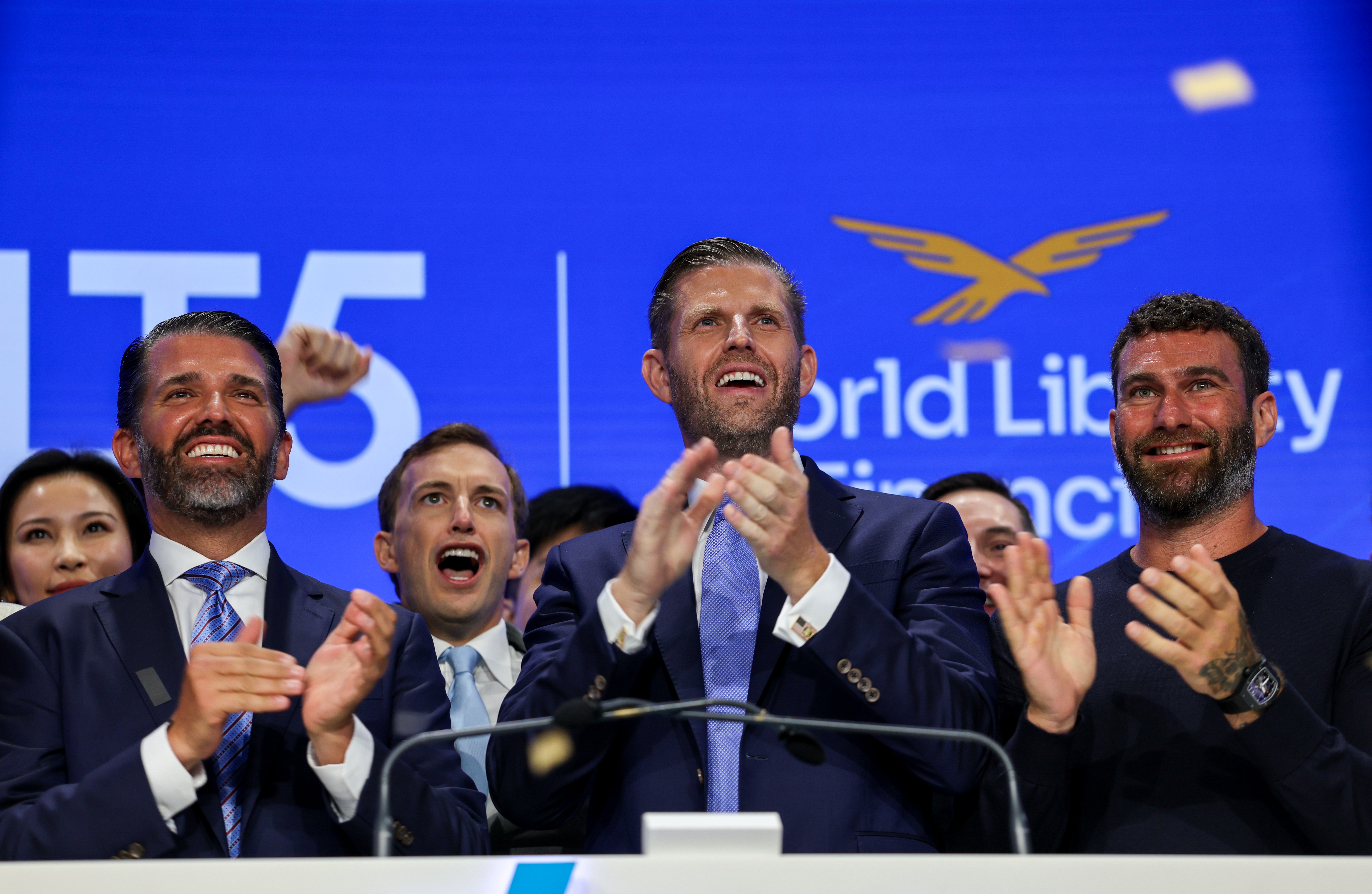 Donald Trump Jr and Eric Trump, the president's sons, oversee World Liberty Financial, the family's controversial cryptocurrency venture (Getty)
