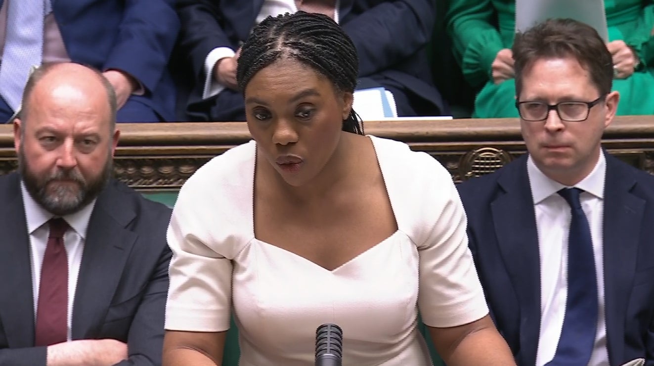 Conservative leader Kemi Badenoch tackled the prime minister over Lord Mandelson’s failed vetting (House of Commons/UK Parliament/PA)