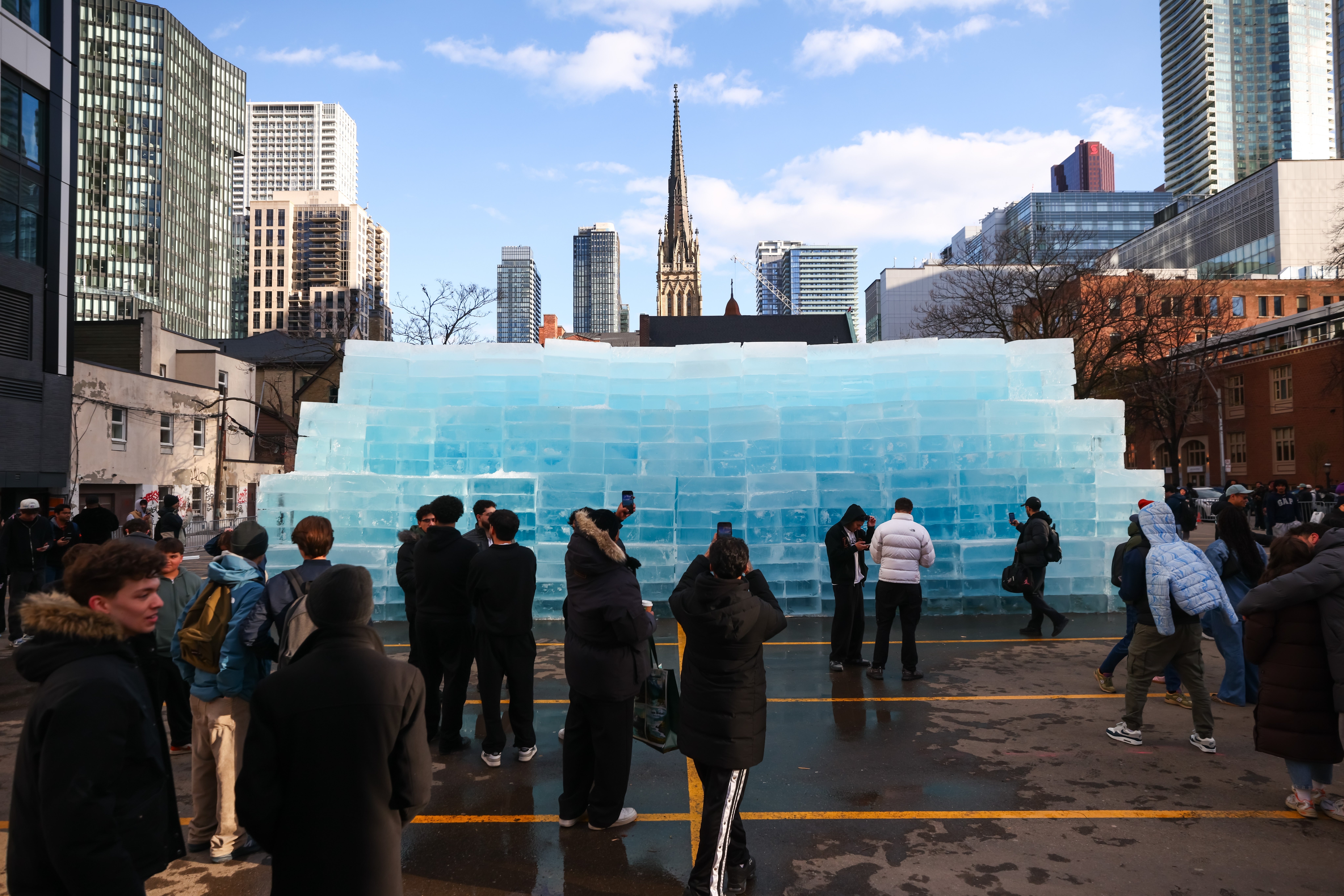 Drake hid the release date for his new album, ‘Iceman,’ inside a 25-foot ice block sculpture